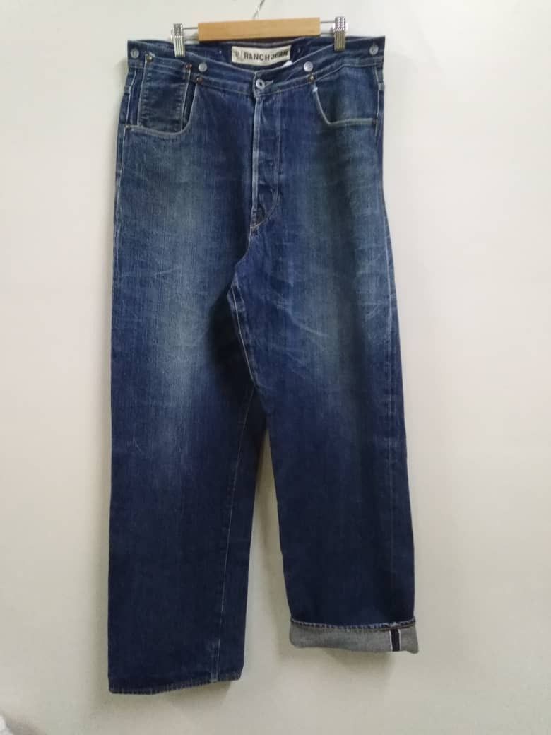 Gap Vintage Selvedge Redline Made In Italy Gap Buckles Jeans Size US 33 - 14 Thumbnail