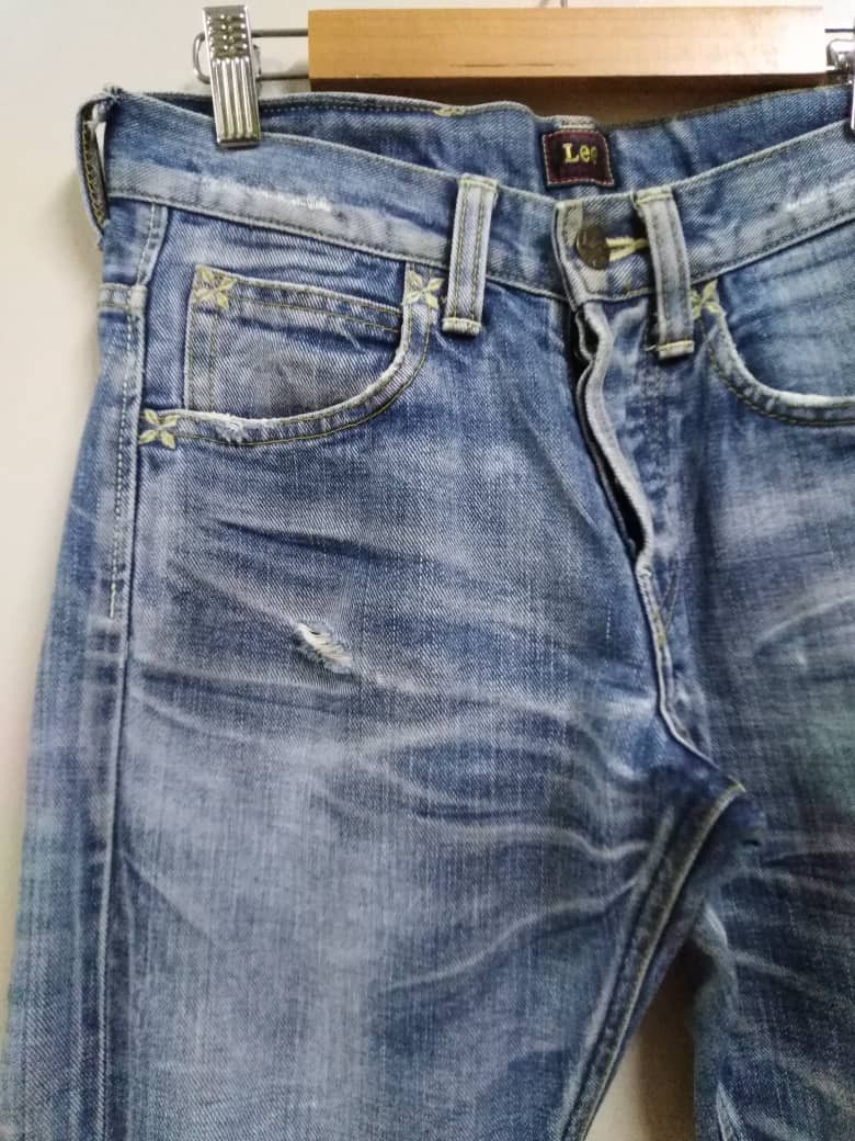 Lee Vintage Selvedge Lee Button Leather Patch Union Made Size US 28 / EU 44 - 4 Thumbnail