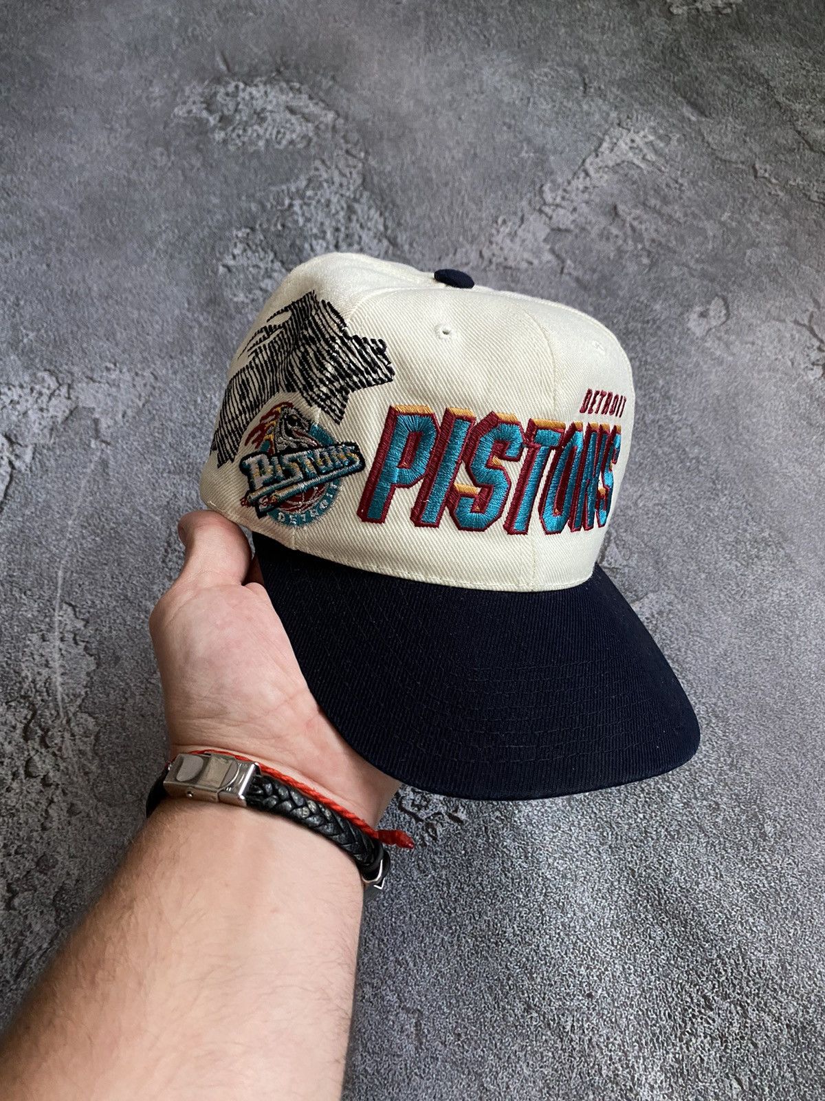 Vintage Detroit Pistons Snapback Hat Sports Specialties NBA 