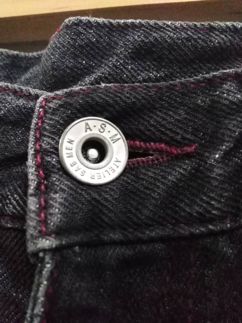 Tornado Mart Super Black Japanese Designer Atelier Sab Men Jeans Size US 32 / EU 48 - 24 Thumbnail