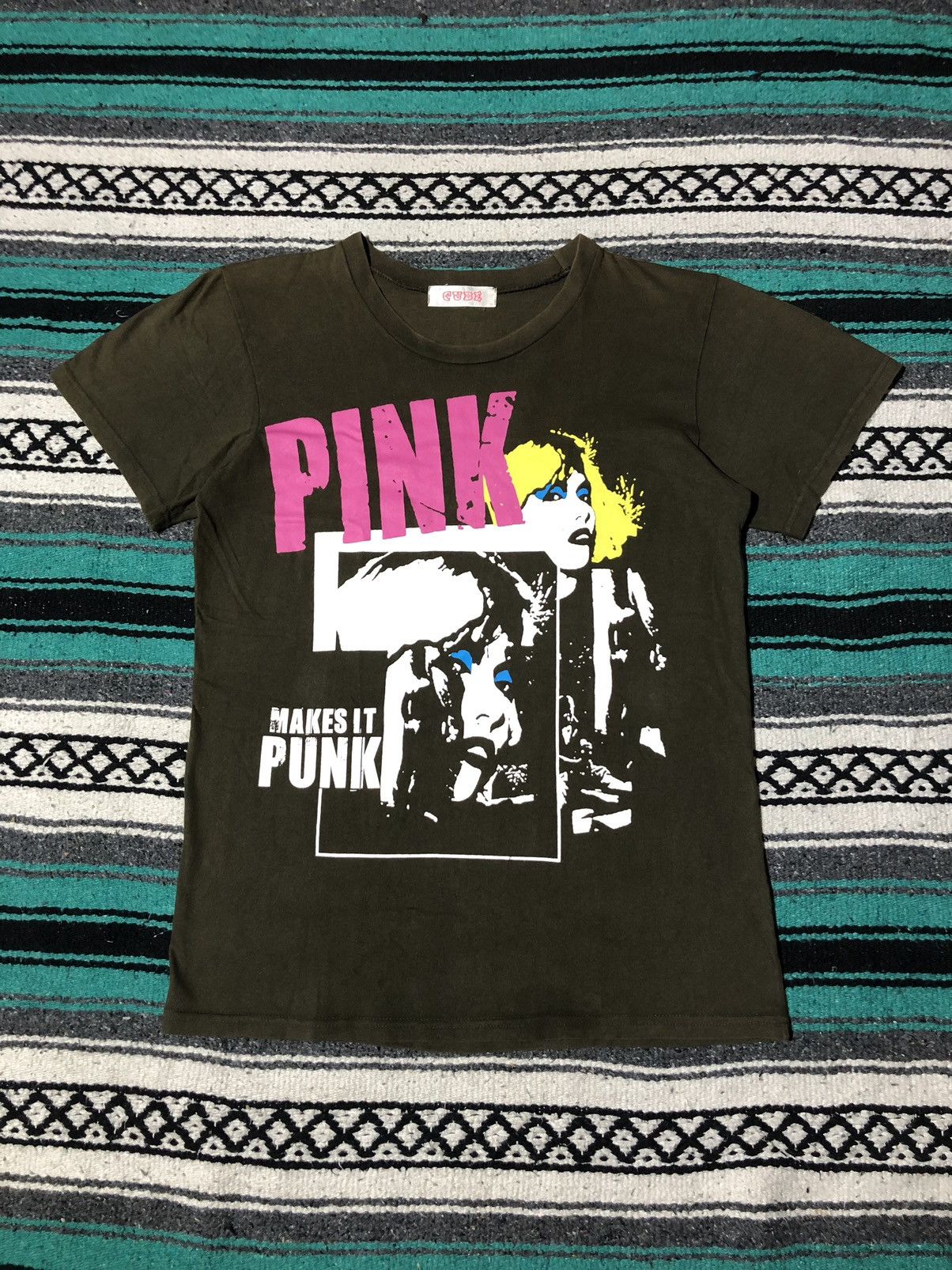 Hysteric Glamour Vintage Cube Pink Make it Punk T-Shirt Size US M / EU 48-50 / 2 - 1 Thumbnail