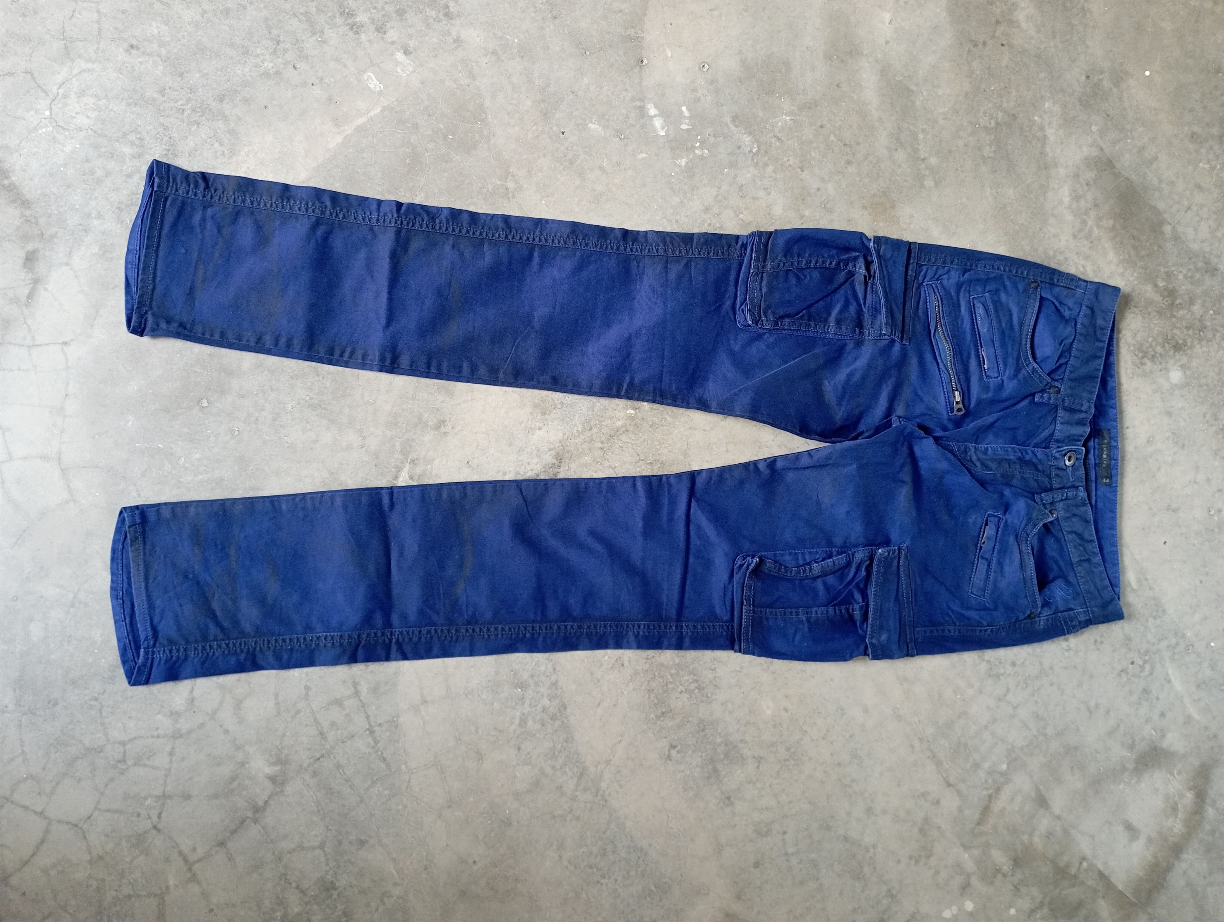 image of Japan Punk Seditionaries Civarize Crazy Claws Cargo Pants in Blue, Men's (Size 31)