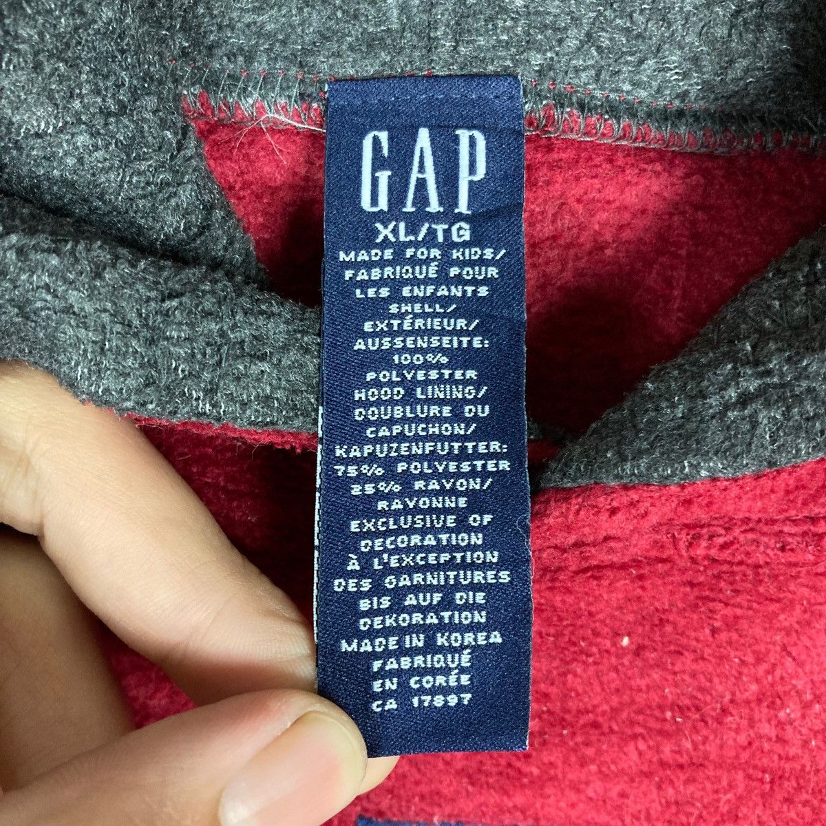 Gap Vintage GAP Spell Out Pullover Jumper Hoodie Size US XL / EU 56 / 4 - 7 Thumbnail