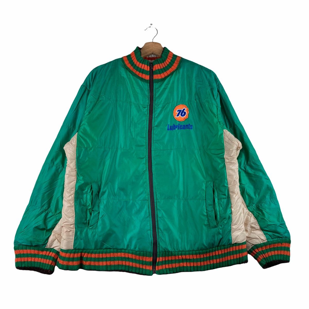 Vintage Vintage JACKET LUBRICANTS 76 zip up pullover jumper Size US L / EU 52-54 / 3 - 1 Thumbnail