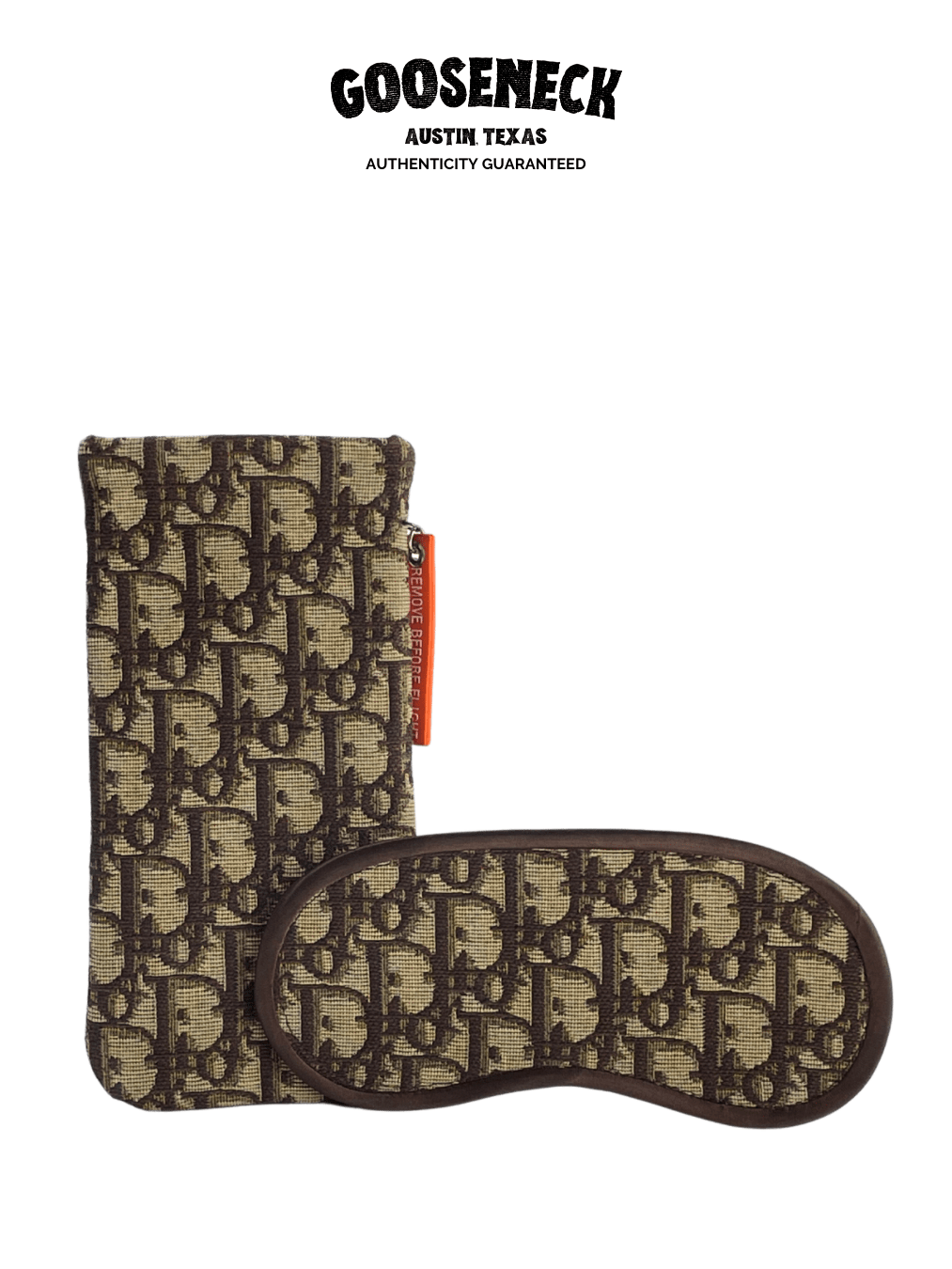 image of Dior (With Packaging) Oblique Sleep Mask in Brown, Men's