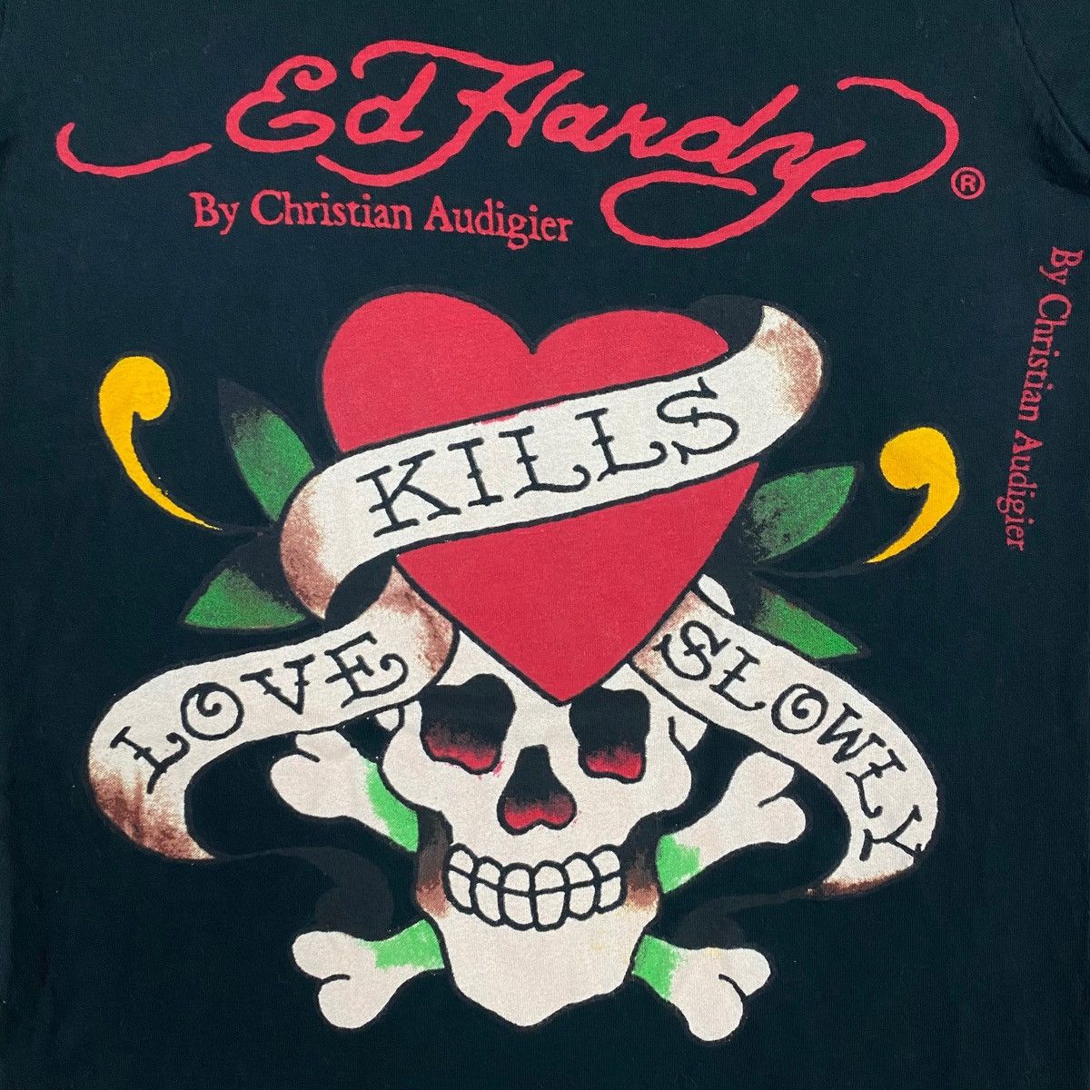 Christian Audigier ED HARDY BY CHRISTIAN AUDIGIER TOPS LOVE KILLS SLOWLY SKULL Size S / US 4 / IT 40 - 5 Thumbnail