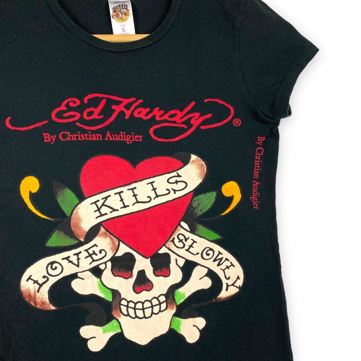 Christian Audigier ED HARDY BY CHRISTIAN AUDIGIER TOPS LOVE KILLS SLOWLY SKULL Size S / US 4 / IT 40 - 4 Thumbnail