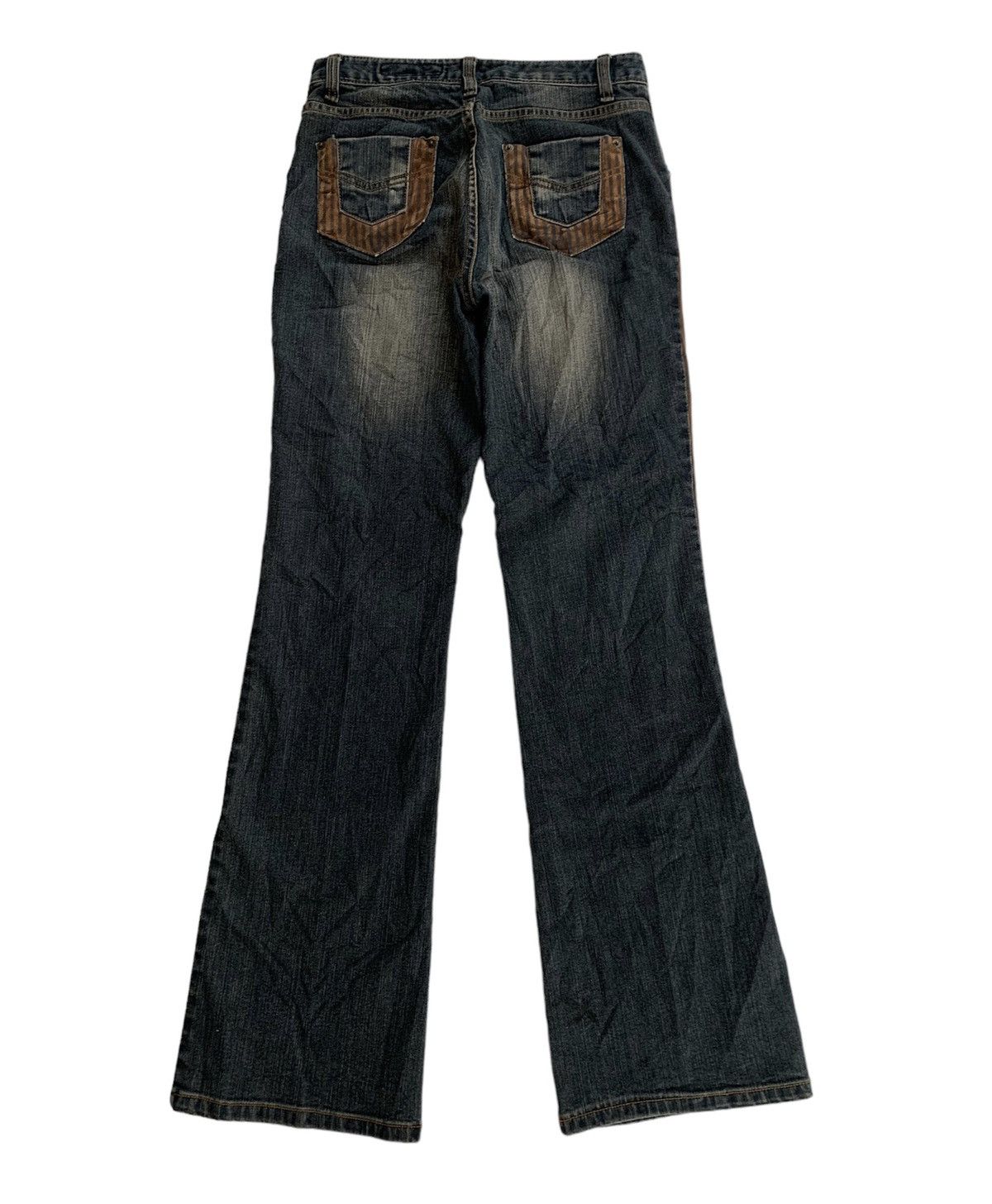 If Six Was Nine × Japanese Brand × Tornado Mart Flared Blue Jam Boot Cut Pants Undefined Size US 28 / EU 44 - 2 Thumbnail