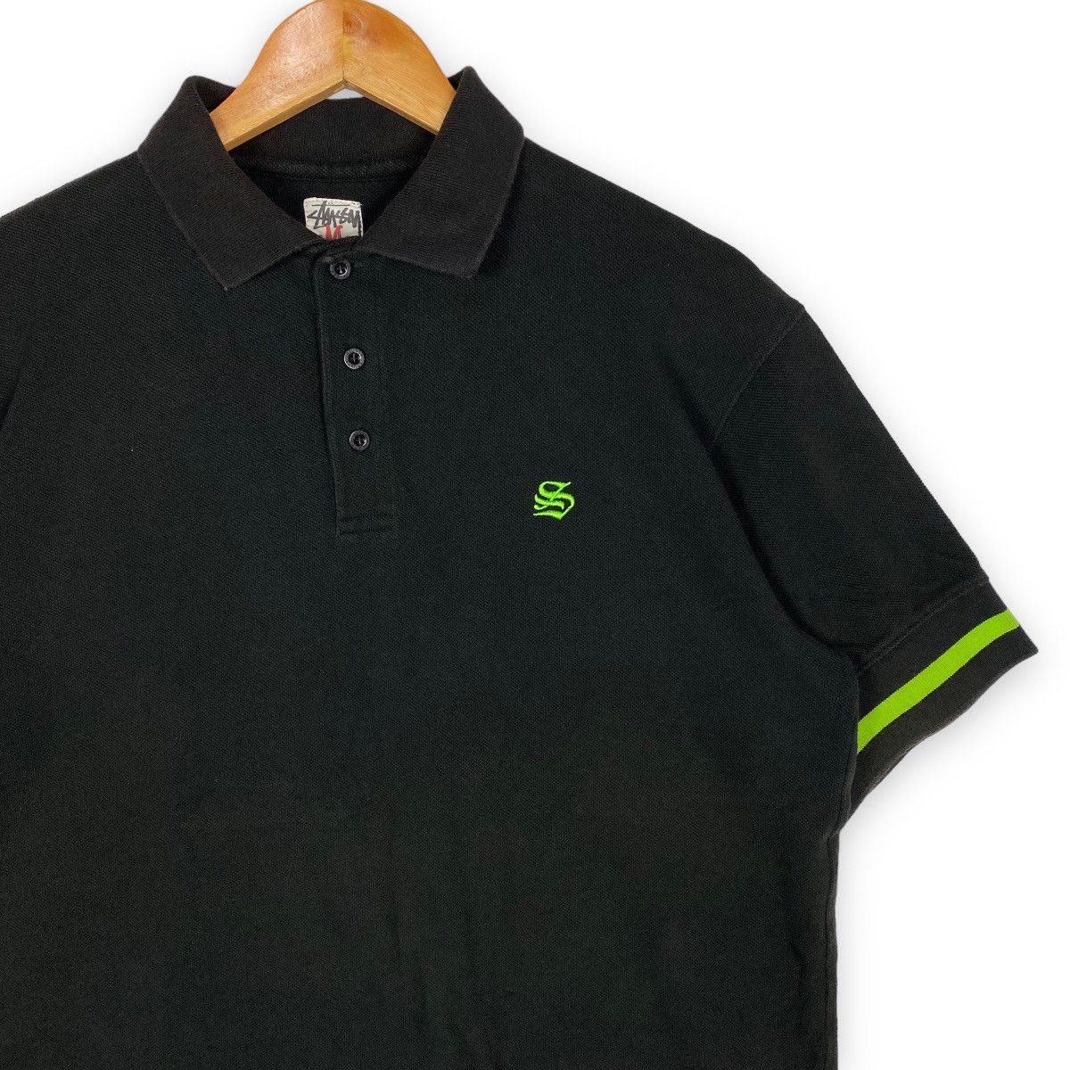 Stussy × Vintage Vintage 00's STUSSY Small Embroidery Logo Polo Shirt Size US M / EU 48-50 / 2 - 2 Thumbnail