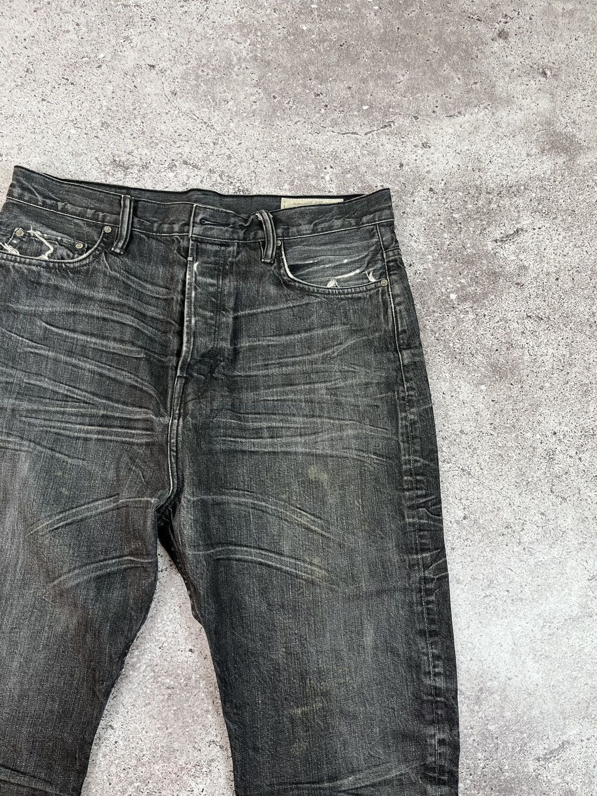 Allsaints Allsaints Black NLS Split Distressed Denim Pants Size US 32 / EU 48 - 6 Thumbnail