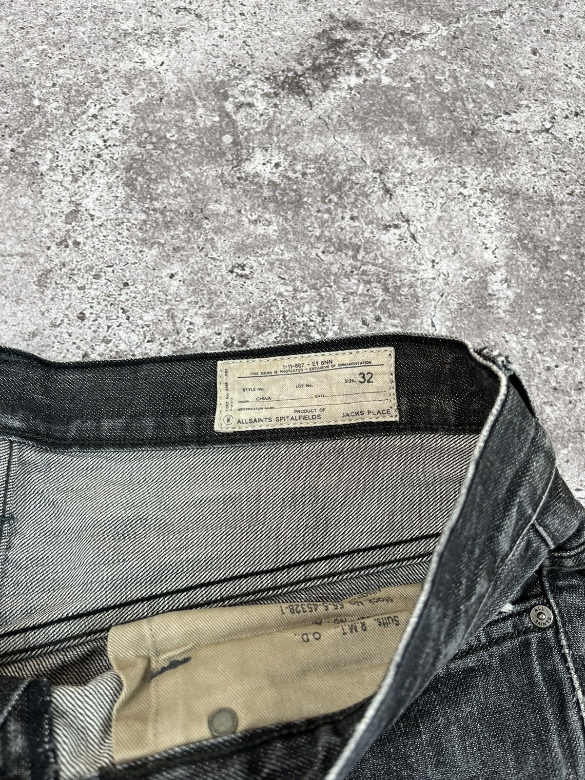 Allsaints Allsaints Black NLS Split Distressed Denim Pants Size US 32 / EU 48 - 13 Thumbnail