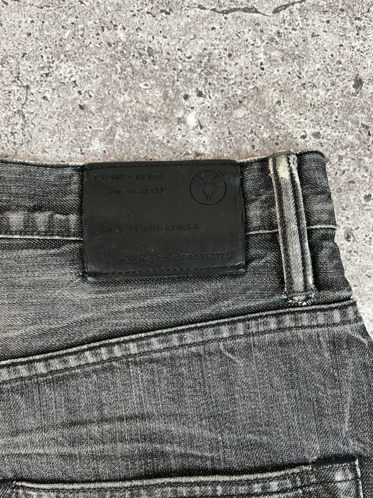 Allsaints Allsaints Black NLS Split Distressed Denim Pants Size US 32 / EU 48 - 16 Thumbnail