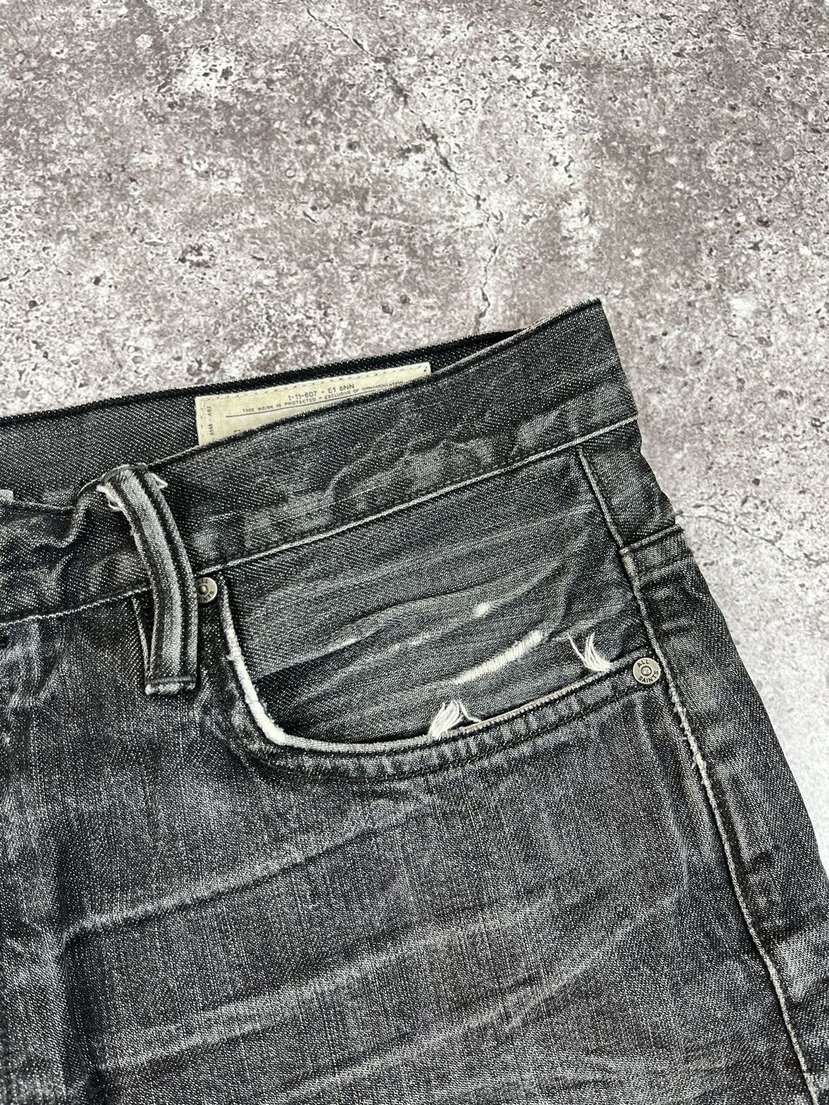 Allsaints Allsaints Black NLS Split Distressed Denim Pants Size US 32 / EU 48 - 10 Thumbnail