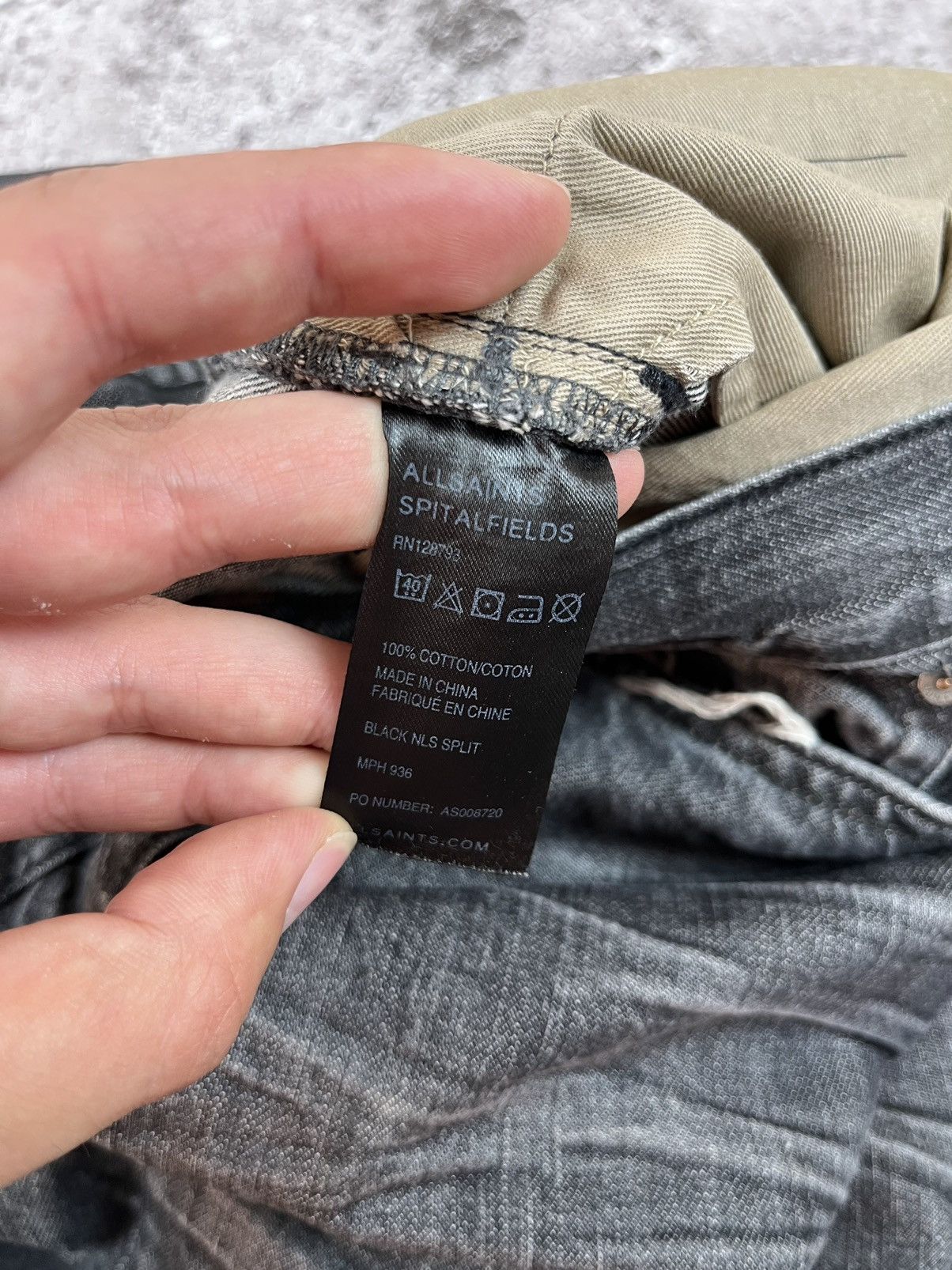 Allsaints Allsaints Black NLS Split Distressed Denim Pants Size US 32 / EU 48 - 15 Thumbnail
