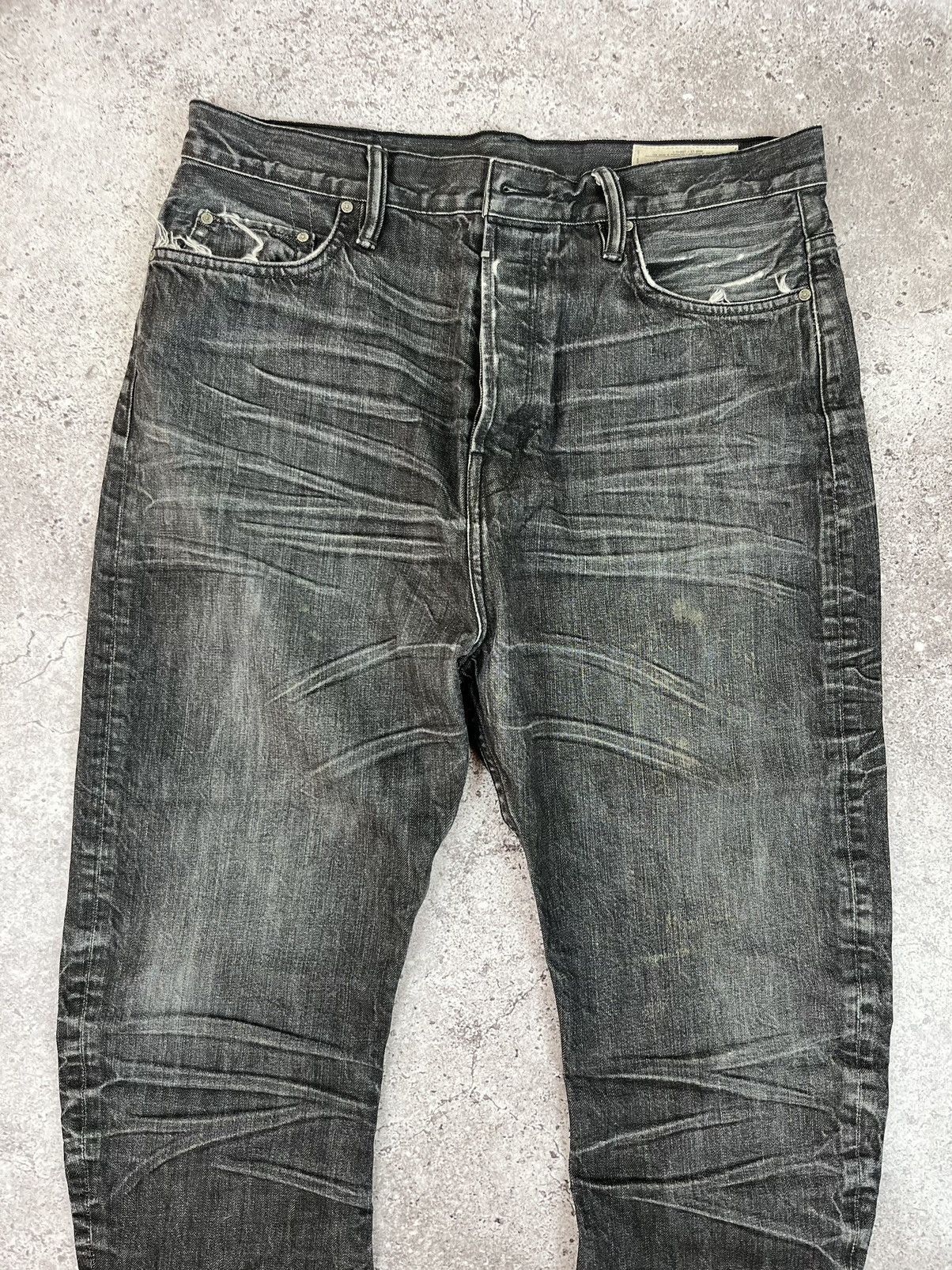 Allsaints Allsaints Black NLS Split Distressed Denim Pants Size US 32 / EU 48 - 5 Thumbnail