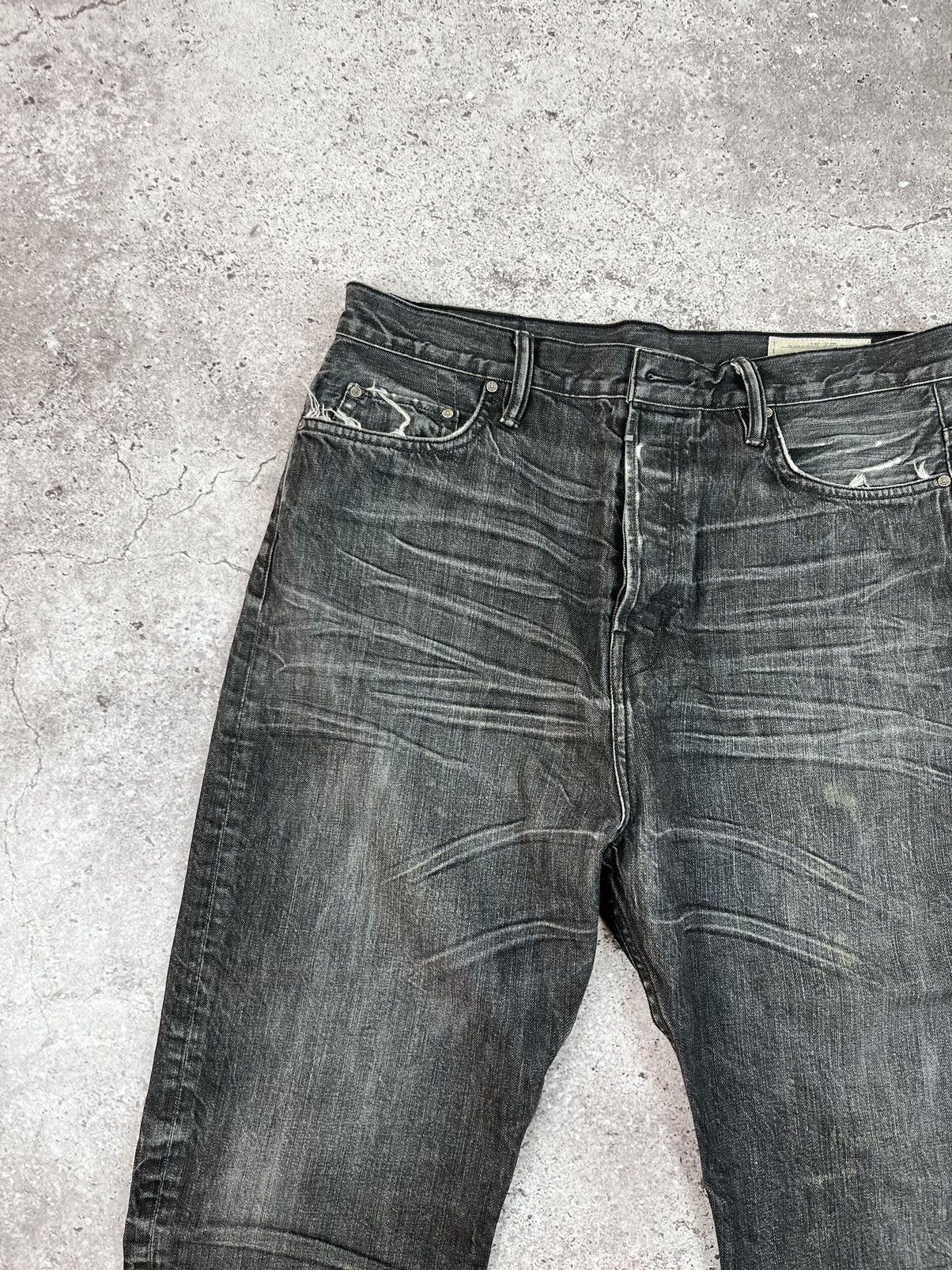 Allsaints Allsaints Black NLS Split Distressed Denim Pants Size US 32 / EU 48 - 7 Thumbnail