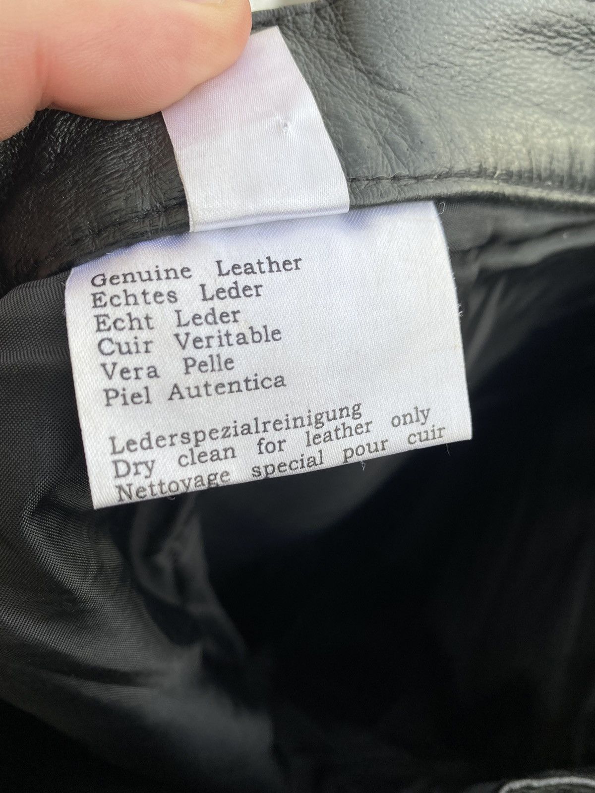 Genuine Leather Black leather casual pants Size US 34 / EU 50 - 4 Thumbnail