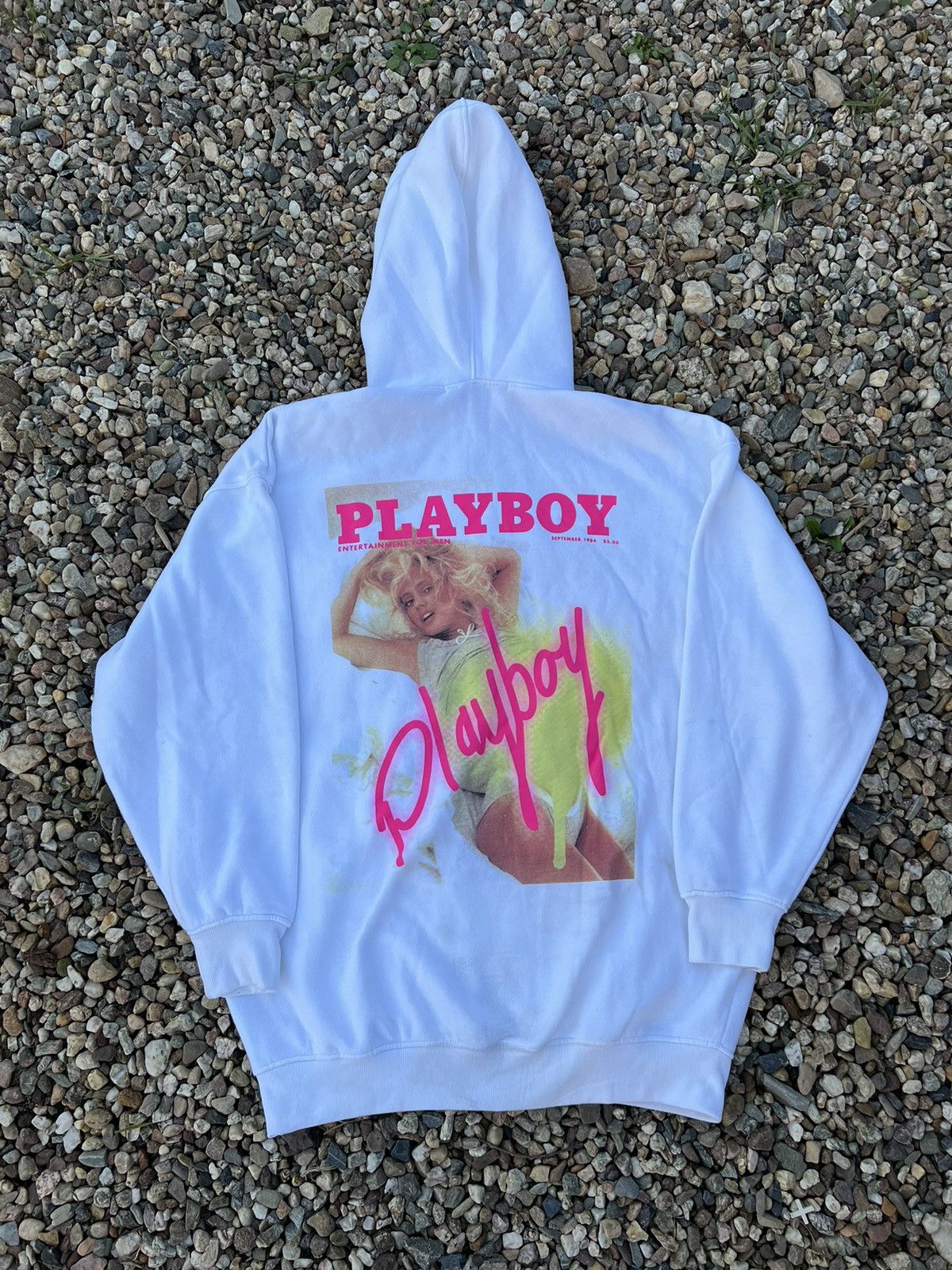 Playboy Vintage white Playboy front page hoodie Size US L / EU 52-54 / 3 - 1 Thumbnail