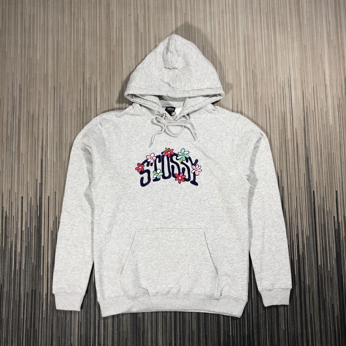 Streetwear × Stussy × Vintage Stussy Collegiate Floral App Hoodie | Grailed