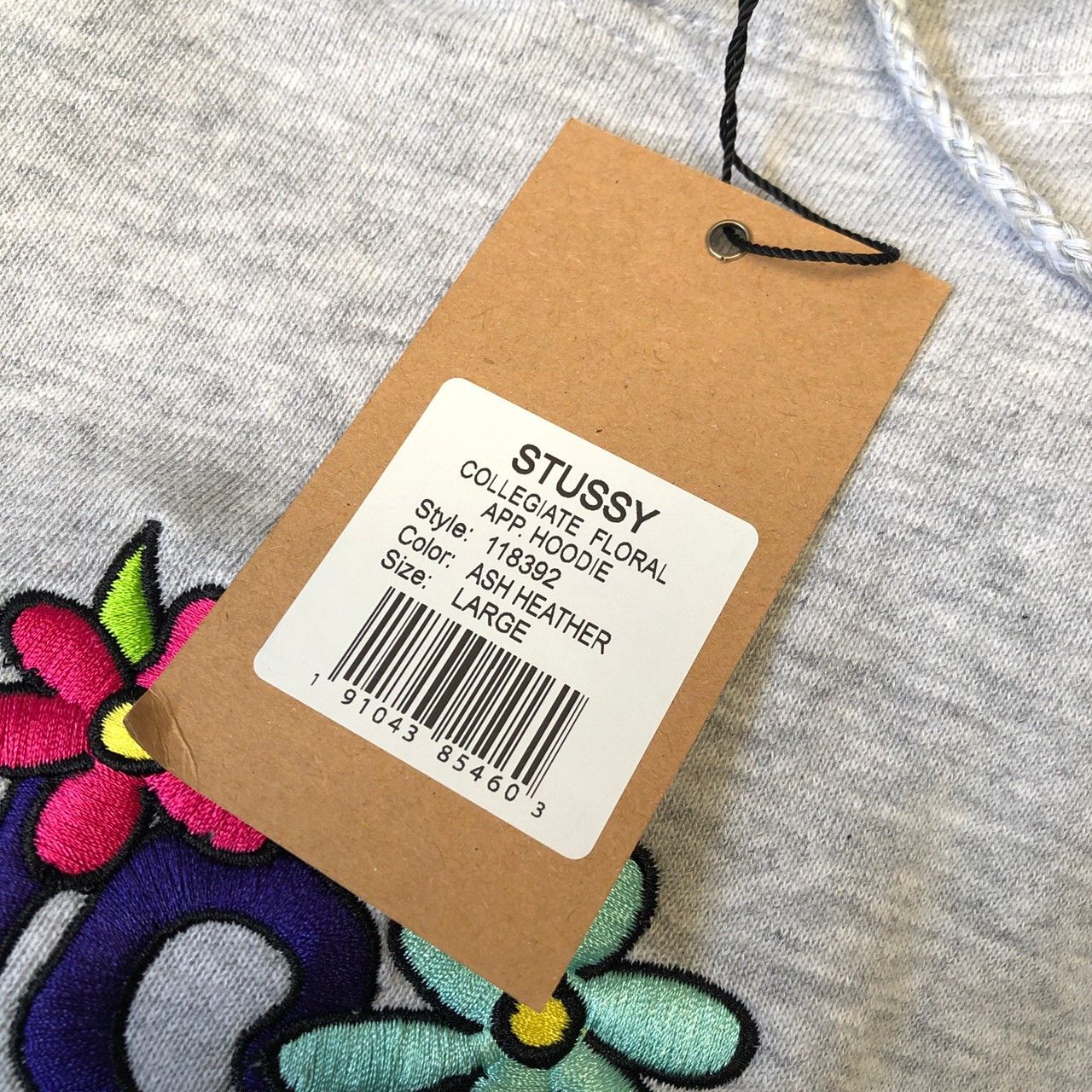 Vintage Stussy Collegiate Floral App Hoodie | Grailed