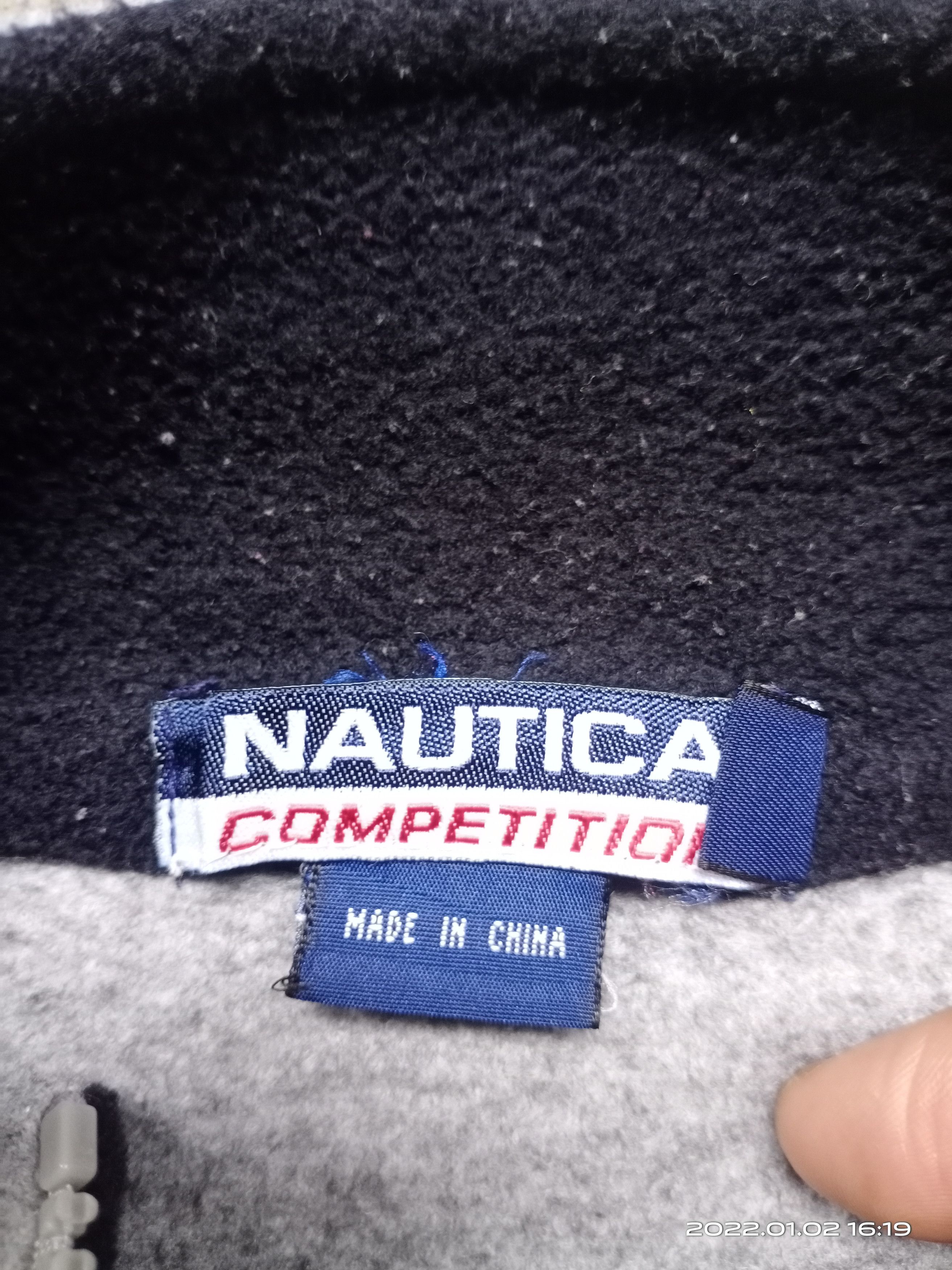 Nautica × Vintage Vintage Nautica Big Logo Deep Pile Fleece Jacket Size US L / EU 52-54 / 3 - 7 Thumbnail