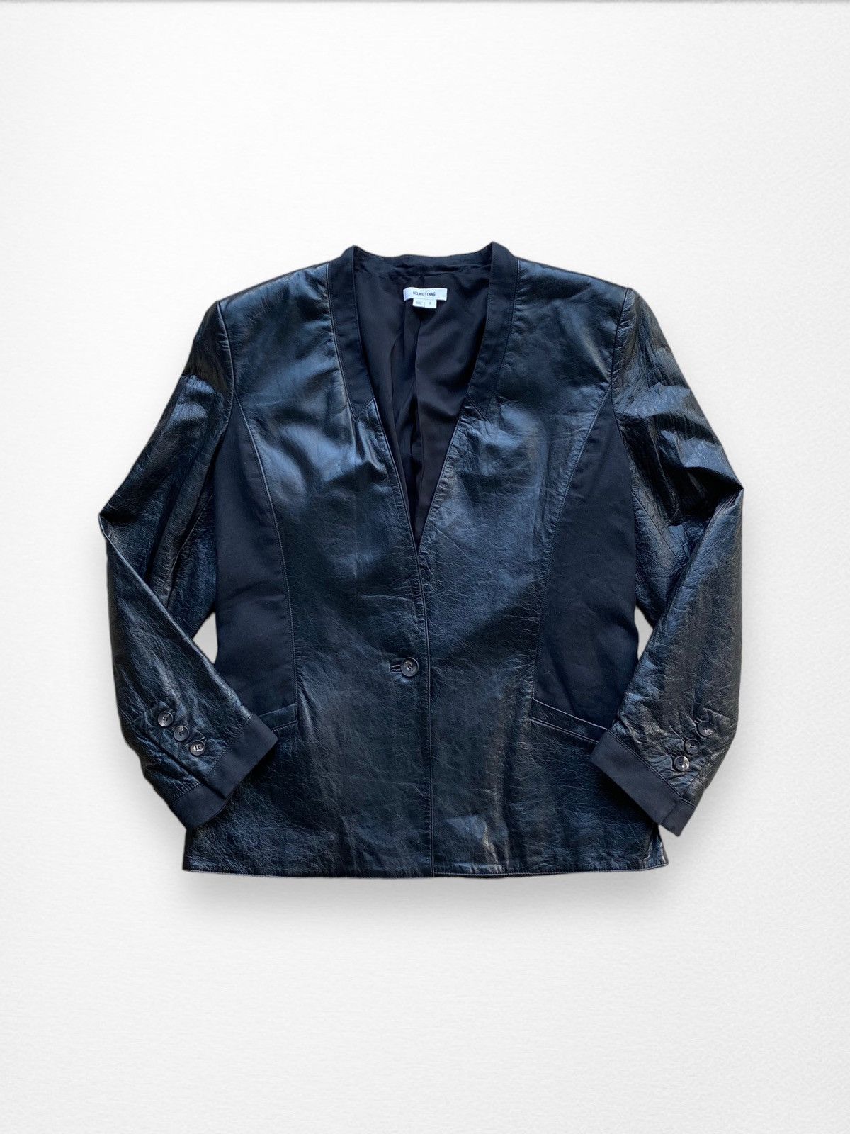 Avant Garde Helmut Lang Luxury Helmut Lang Leather Blazer jacket Grailed