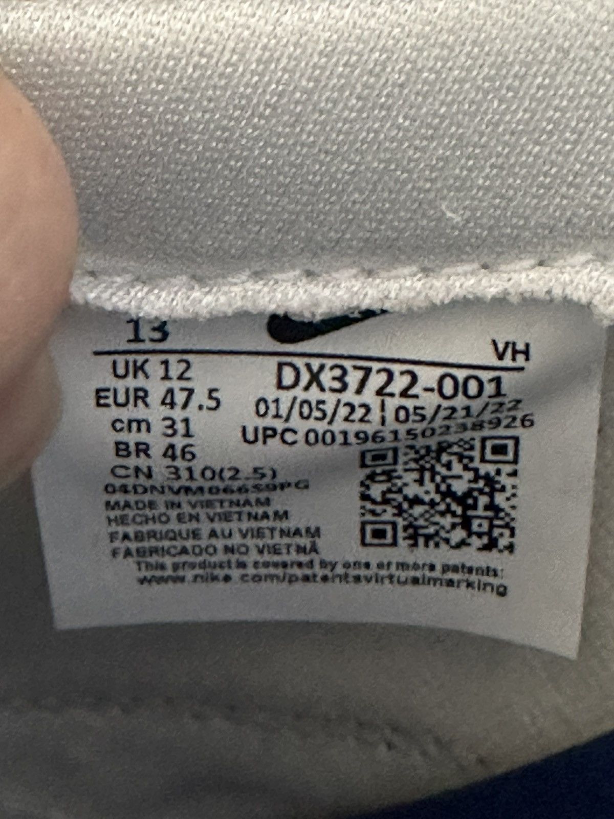 Nike Nike Dunk Low Wolf Grey Pure Platinum Size 13M DX3722-001 Size US 13 / EU 46 - 6 Thumbnail