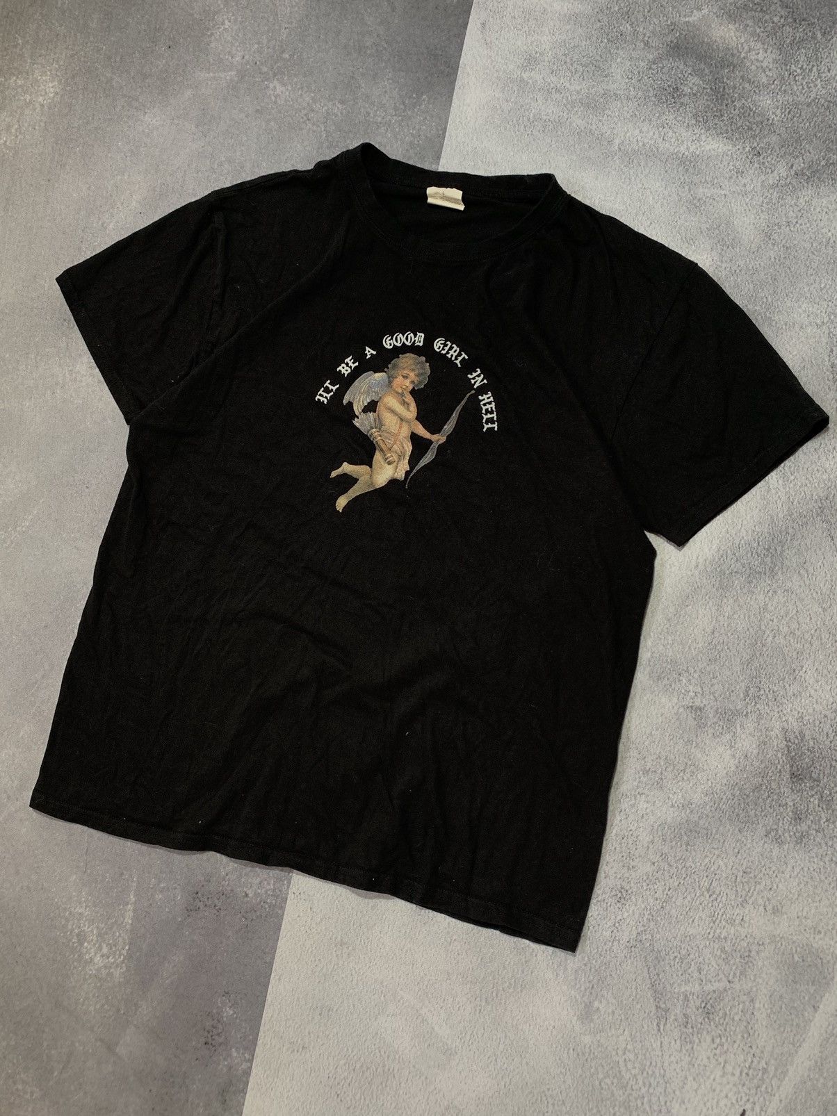 Japanese Brand × Vintage Vintage Y2K I’ll be a good girl in hell tee big logo size L Size US L / EU 52-54 / 3 - 2 Thumbnail