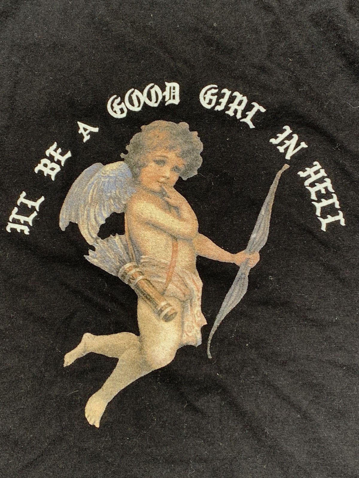 Japanese Brand × Vintage Vintage Y2K I’ll be a good girl in hell tee big logo size L Size US L / EU 52-54 / 3 - 3 Thumbnail