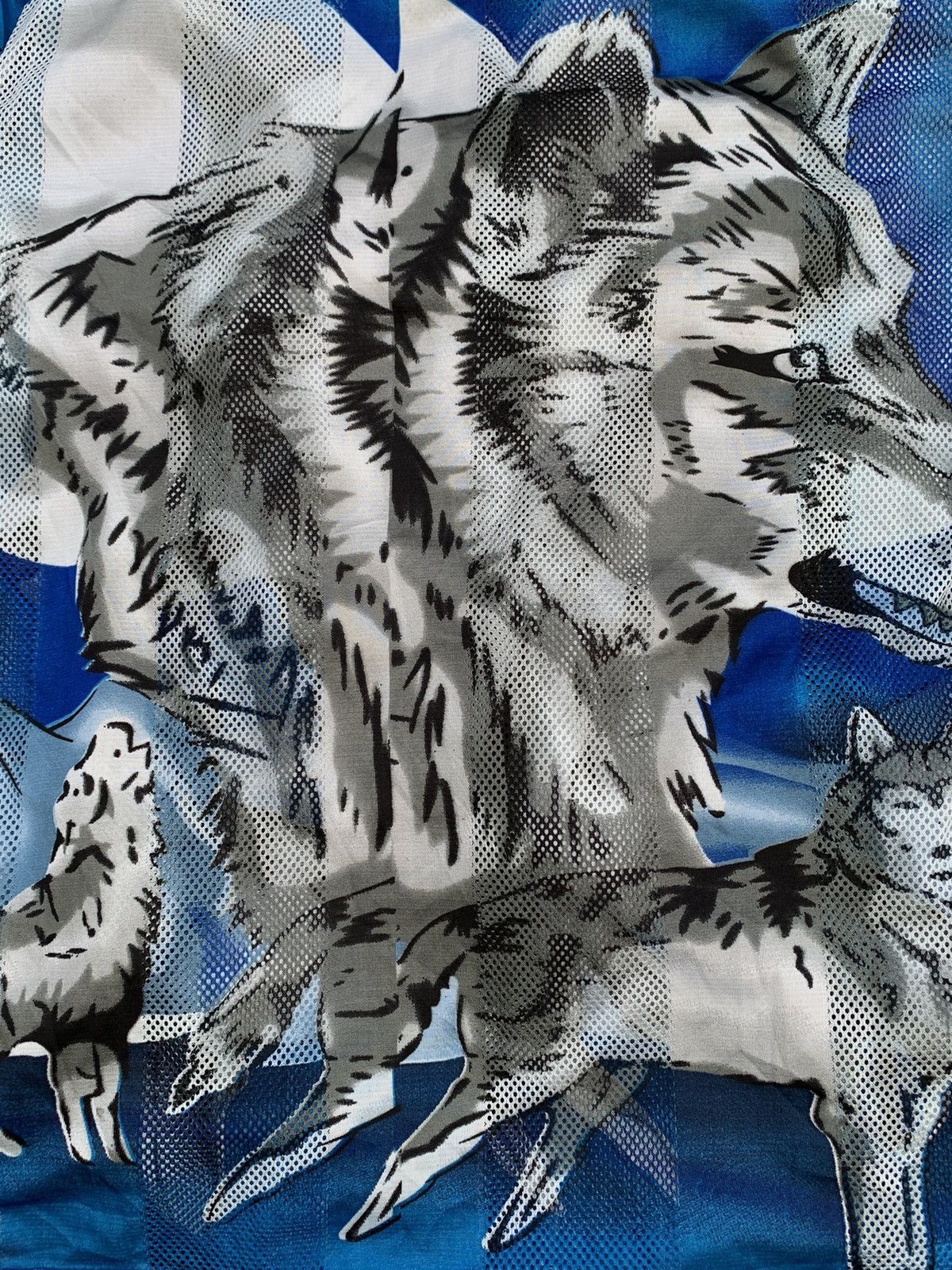 Japanese Brand × Vintage Vintage Y2K Woolfs mesh tee All Over Print Japanese size M Size US M / EU 48-50 / 2 - 5 Thumbnail