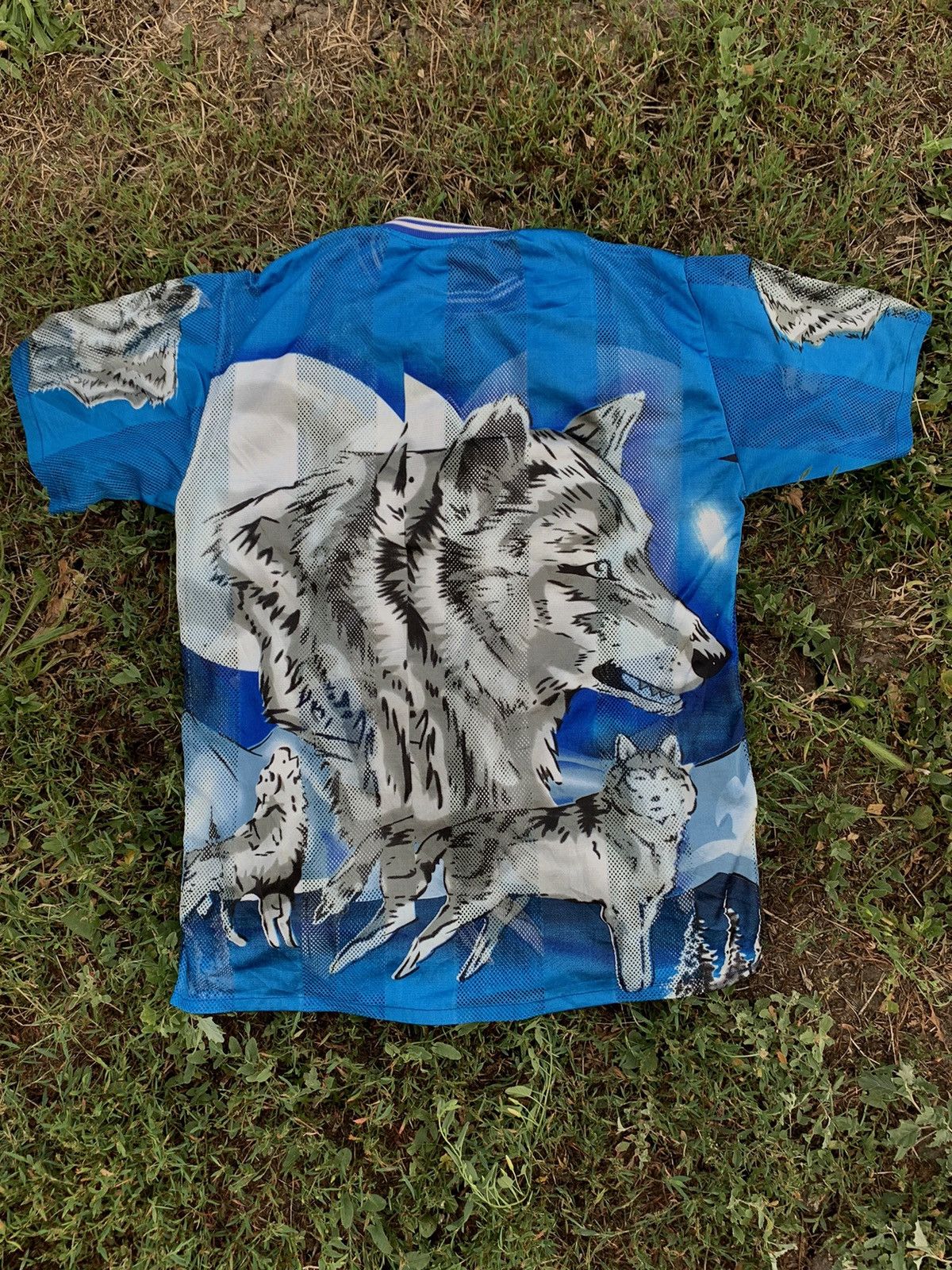 Japanese Brand × Vintage Vintage Y2K Woolfs mesh tee All Over Print Japanese size M Size US M / EU 48-50 / 2 - 4 Thumbnail