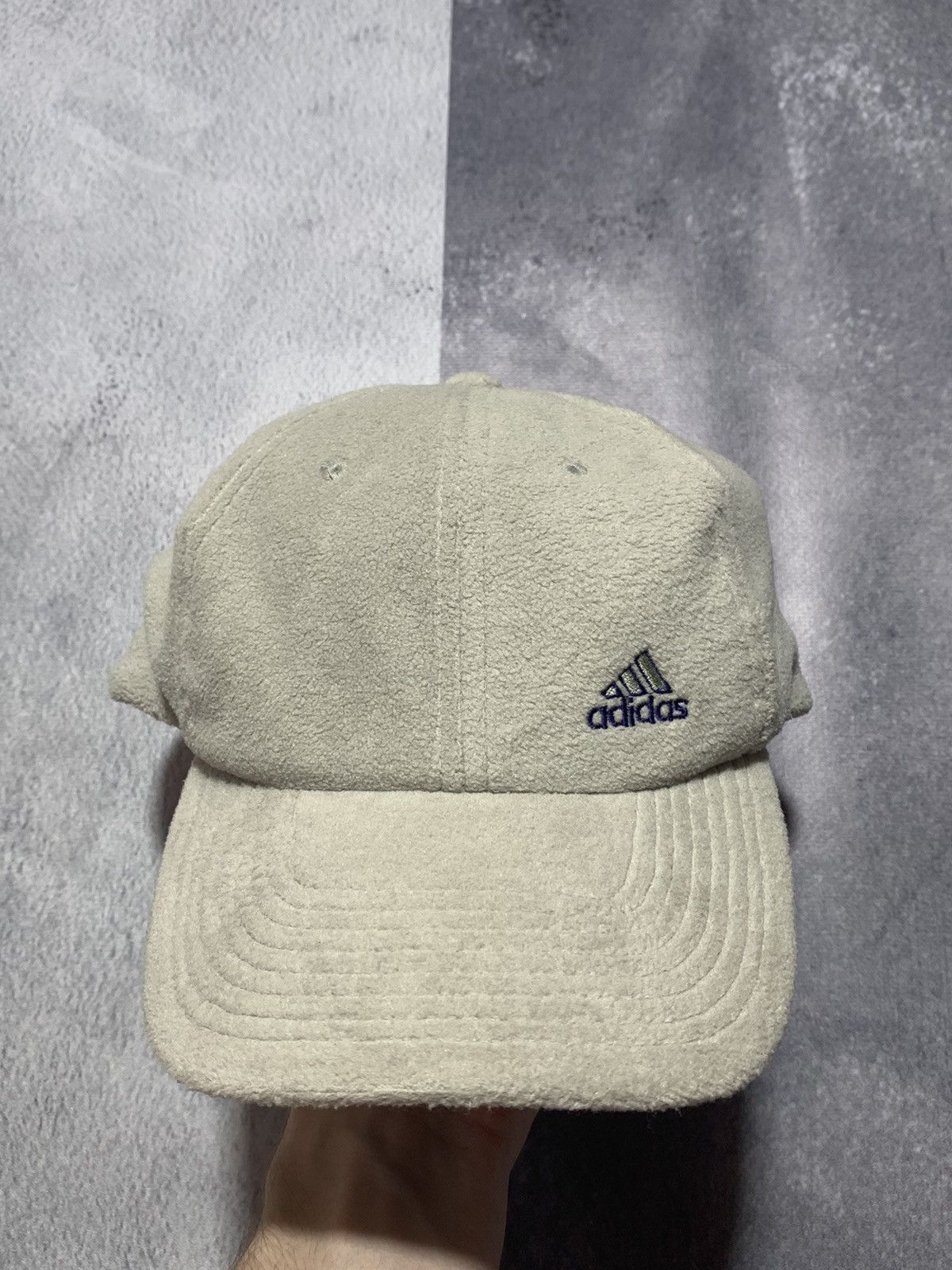Adidas Vintage Y2K Adidas fleece cap big logo style streetwear Size ONE SIZE - 1 Thumbnail