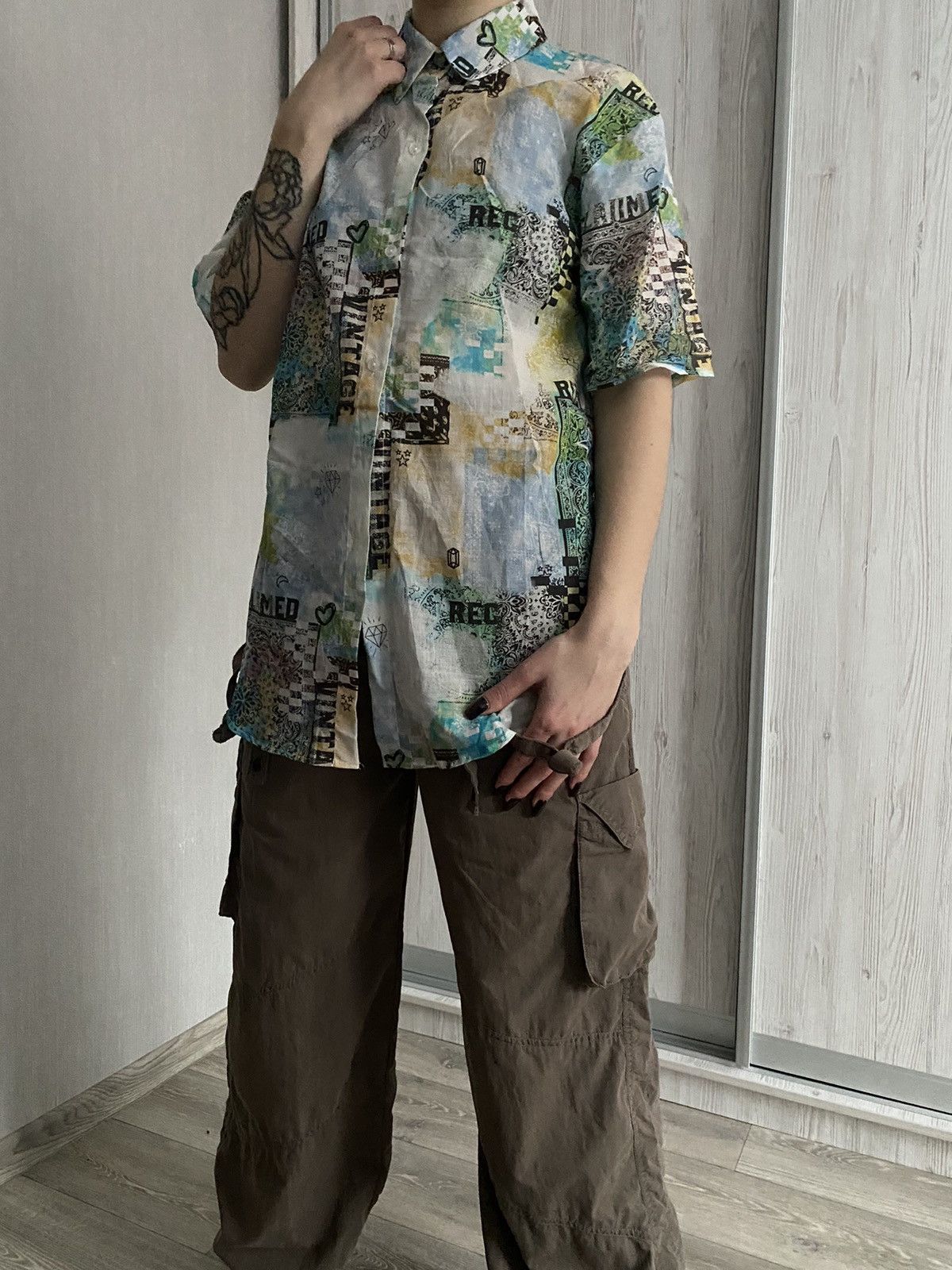 Vintage Reclaimed Vintage SS Hawaiian shirt size M Size XS / US 0-2 / IT 36-38 - 3 Thumbnail