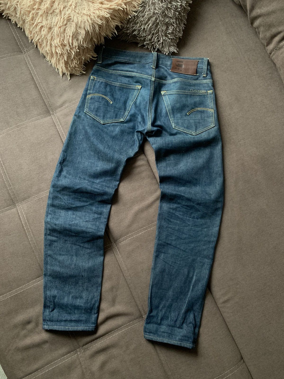 G-Star G-Star Raw Selvedge Low Tapered RL Distressed Denim W29 L34 Size US 29 - 2 Thumbnail