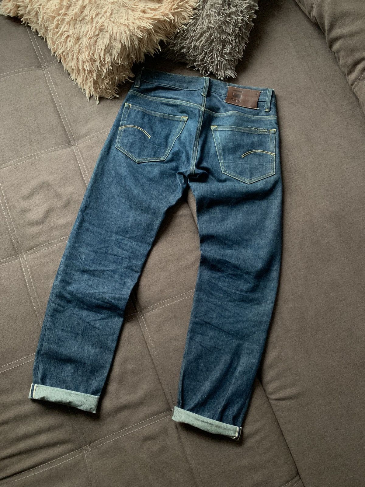 G-Star G-Star Raw Selvedge Low Tapered RL Distressed Denim W29 L34 Size US 29 - 3 Thumbnail