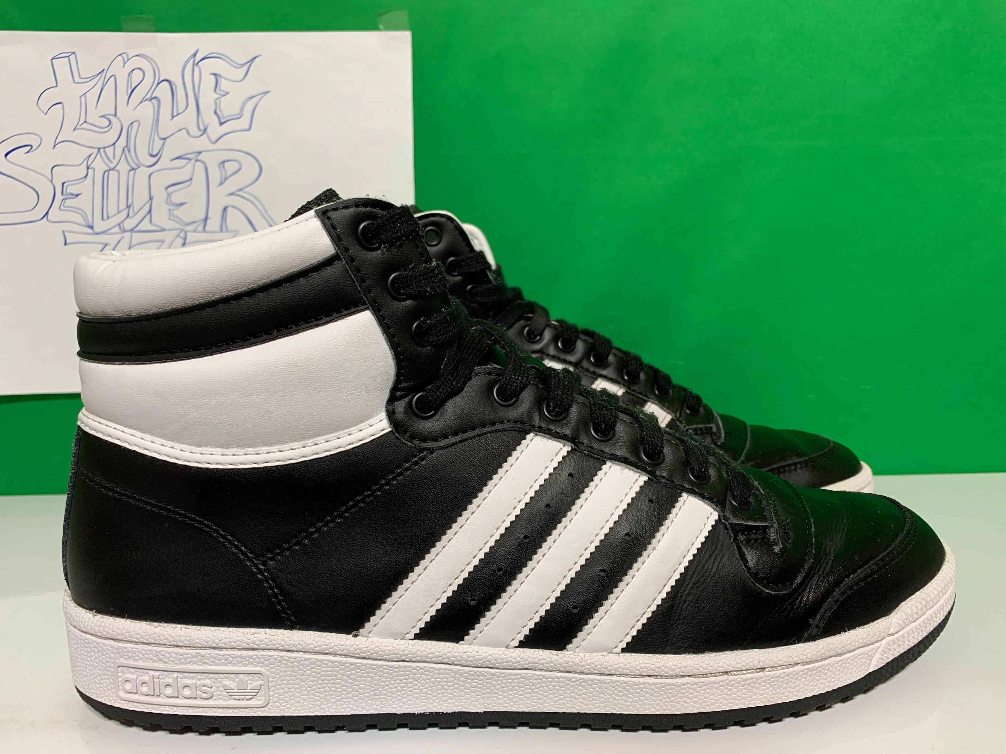 Adidas × Vintage Adidas TOP TEN RB Black White Size US 15 / EU 48 - 5 Thumbnail