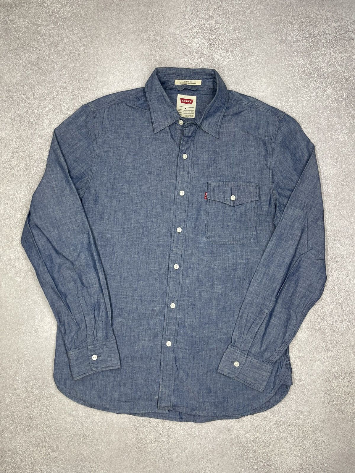 Levi's × Levi's Vintage Clothing × Vintage Vintage Levis Denim Shirt Blue Y2K Size M Size US M / EU 48-50 / 2 - 2 Thumbnail