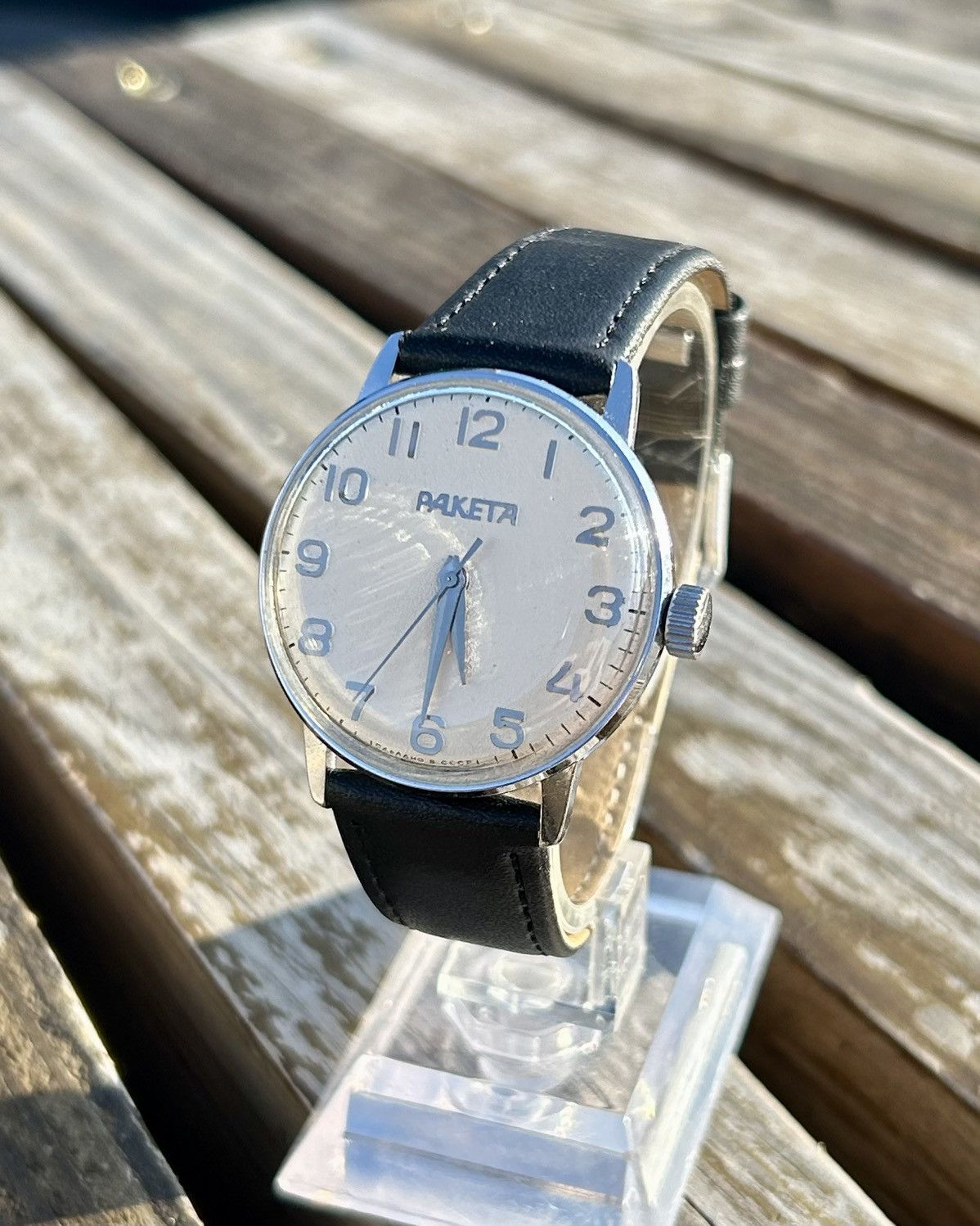 Vintage Vintage Soviet Raketa Watch Mechanical Wristwatch USSR 1980s Size ONE SIZE - 1 Thumbnail