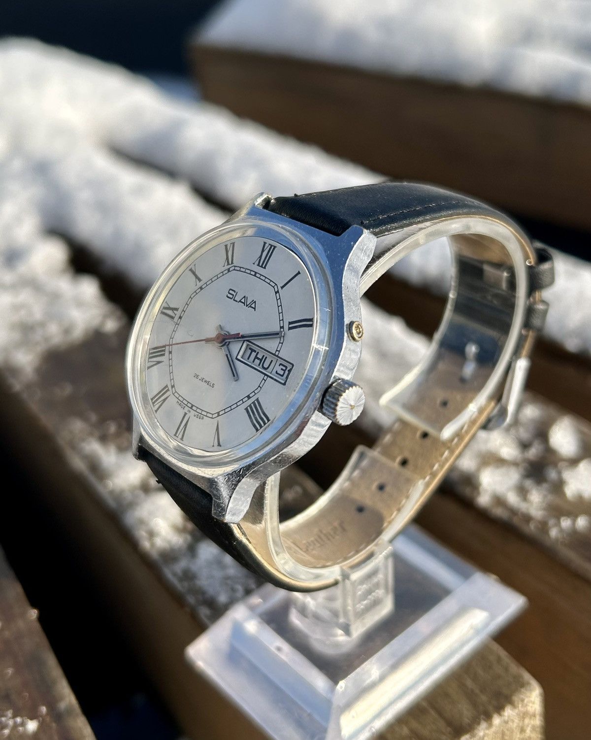 Other Vintage Soviet Watch Slava USSR Mechanical Wristwatch 1980s Size ONE SIZE - 4 Thumbnail