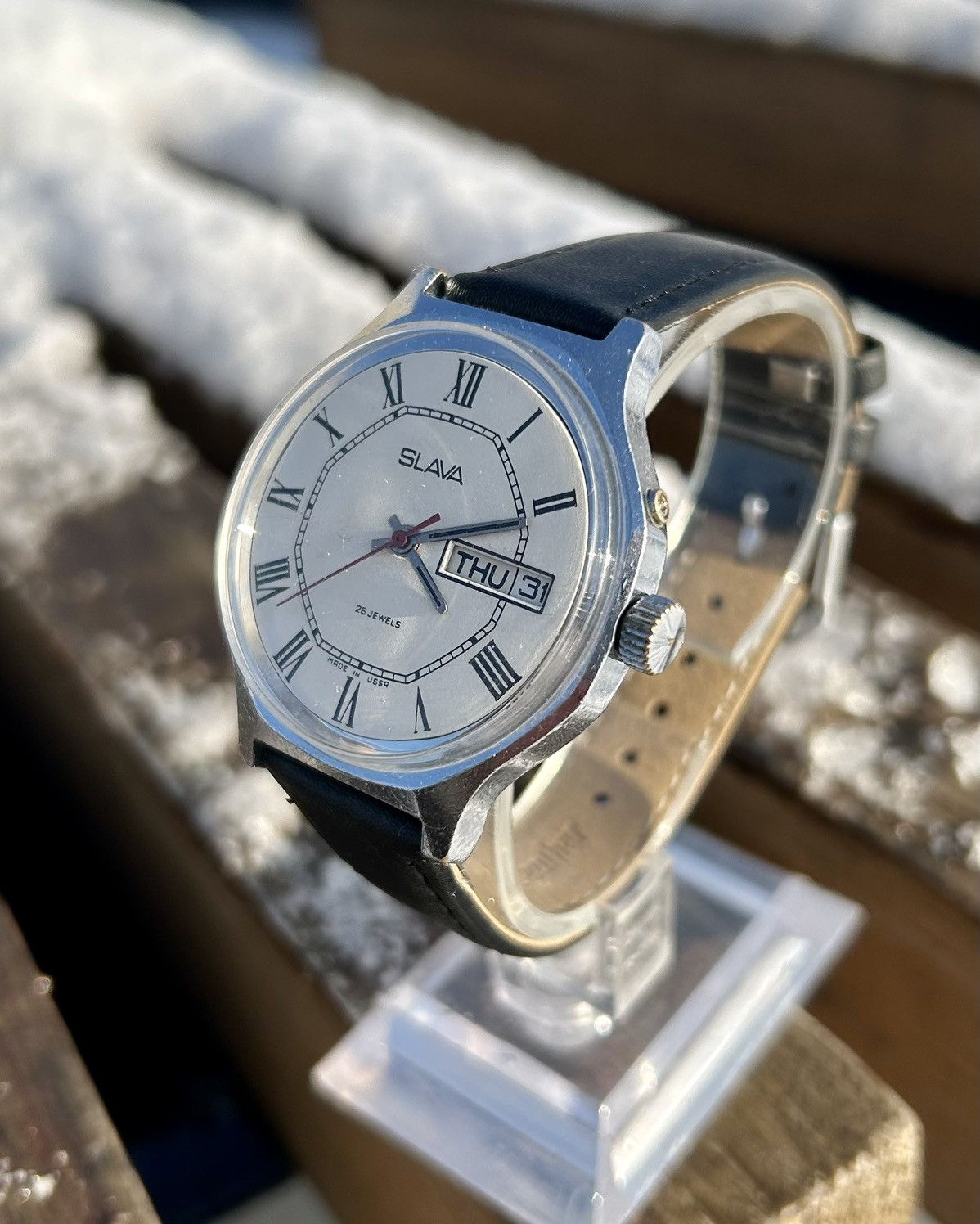 Other Vintage Soviet Watch Slava USSR Mechanical Wristwatch 1980s Size ONE SIZE - 3 Thumbnail
