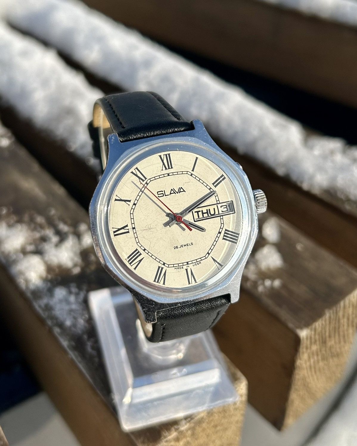 Other Vintage Soviet Watch Slava USSR Mechanical Wristwatch 1980s Size ONE SIZE - 8 Thumbnail