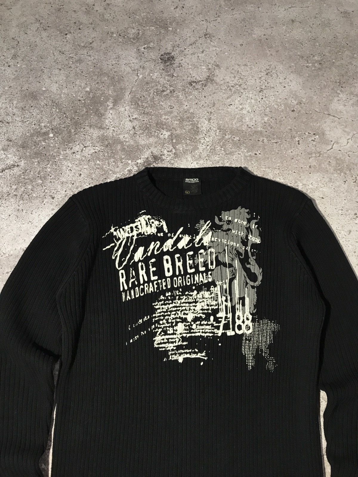 Diesel × Japanese Brand Vintage Smog Crewneck Graphic Sweater Black L Size US L / EU 52-54 / 3 - 2 Thumbnail