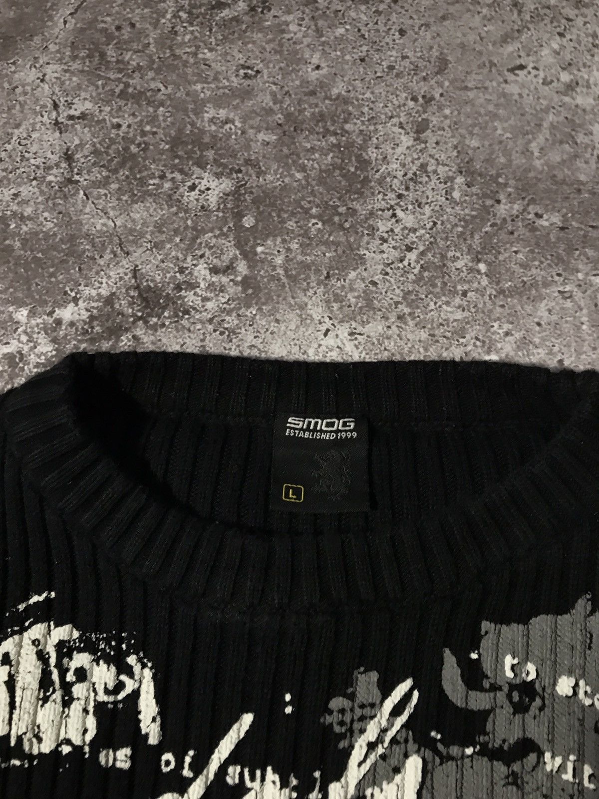 Diesel × Japanese Brand Vintage Smog Crewneck Graphic Sweater Black L Size US L / EU 52-54 / 3 - 4 Thumbnail