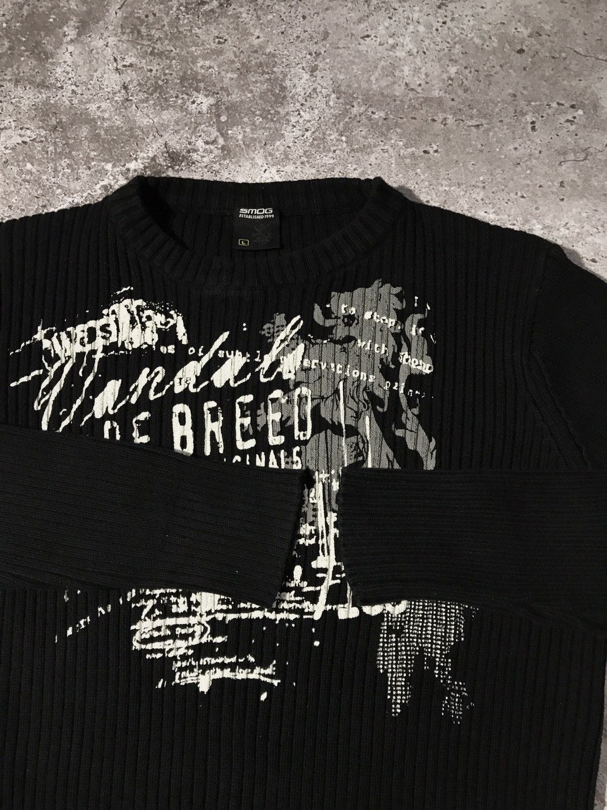 Diesel × Japanese Brand Vintage Smog Crewneck Graphic Sweater Black L Size US L / EU 52-54 / 3 - 3 Thumbnail