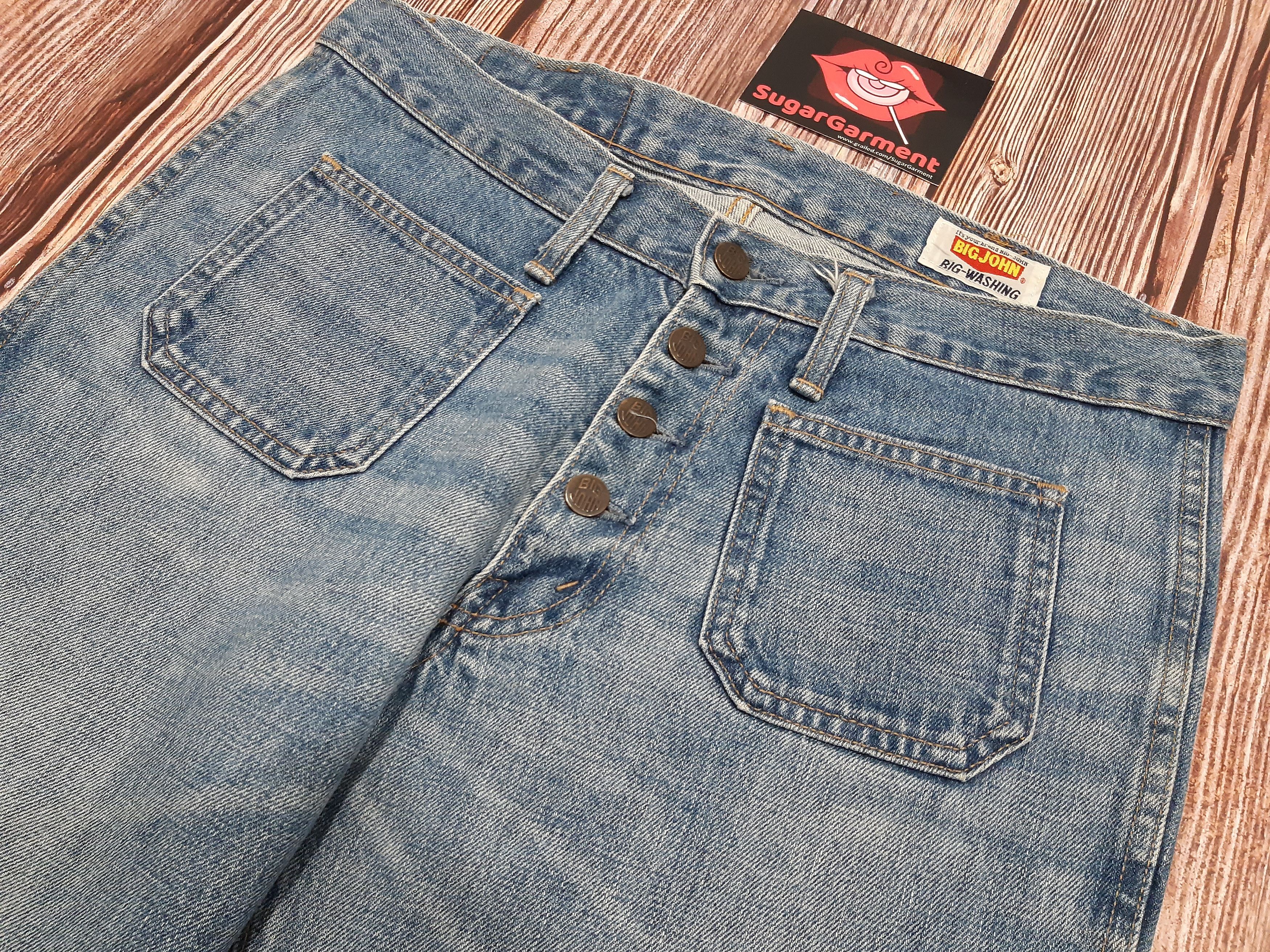 Big John Flare Bell Bottoms Jeans SCOVILL Vintage Size 33" - 6 Thumbnail