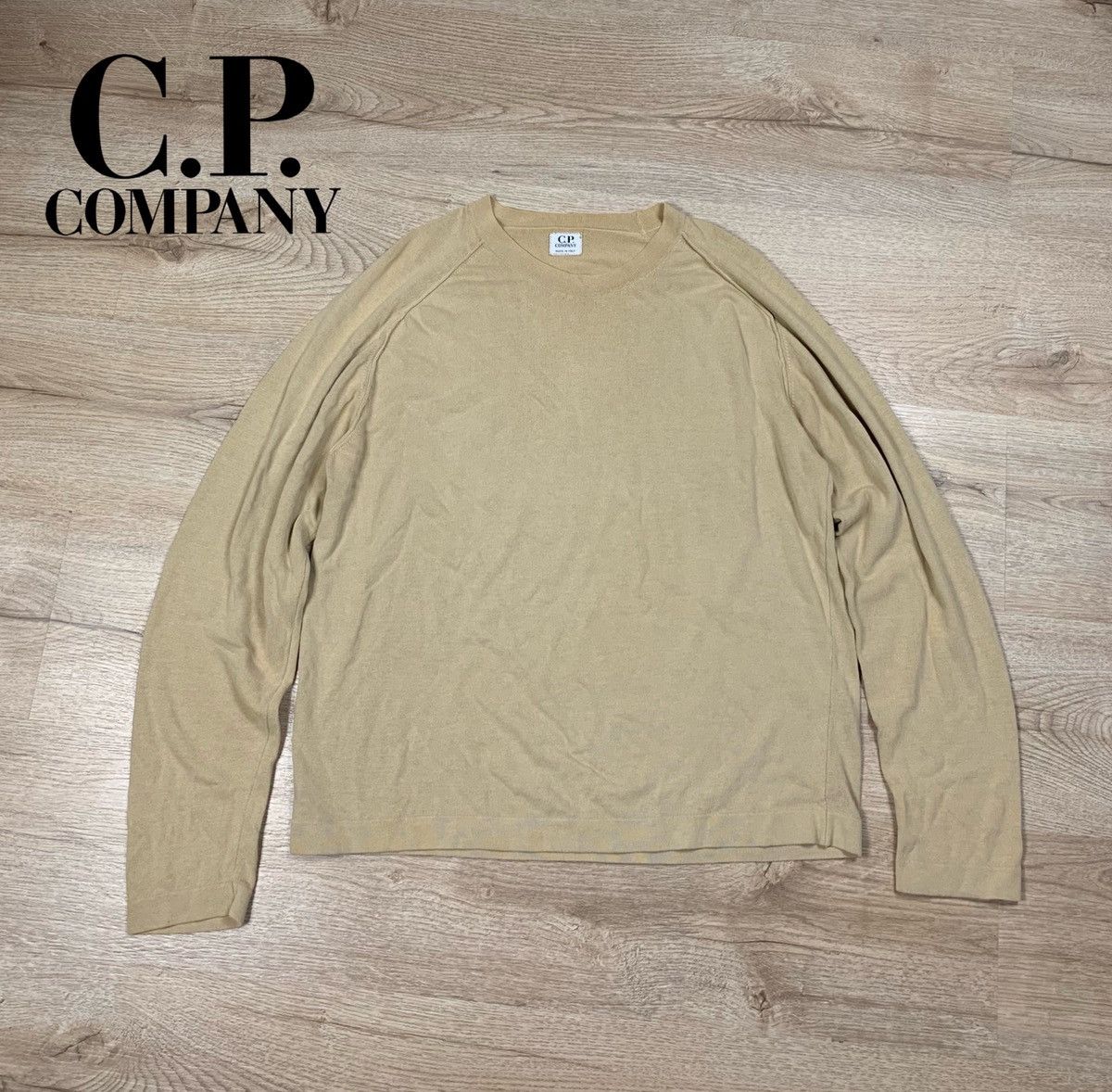 C.P. Company × Massimo Osti × Vintage CP Company Beige Sweater Crewneck Longsleeve Size US M / EU 48-50 / 2 - 1 Thumbnail
