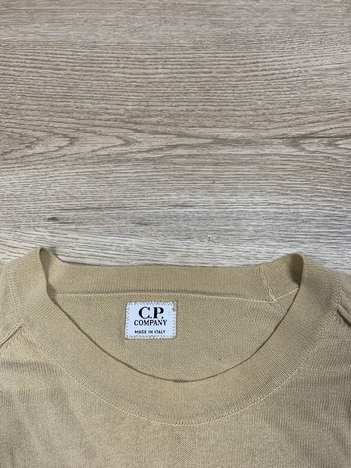 C.P. Company × Massimo Osti × Vintage CP Company Beige Sweater Crewneck Longsleeve Size US M / EU 48-50 / 2 - 3 Thumbnail