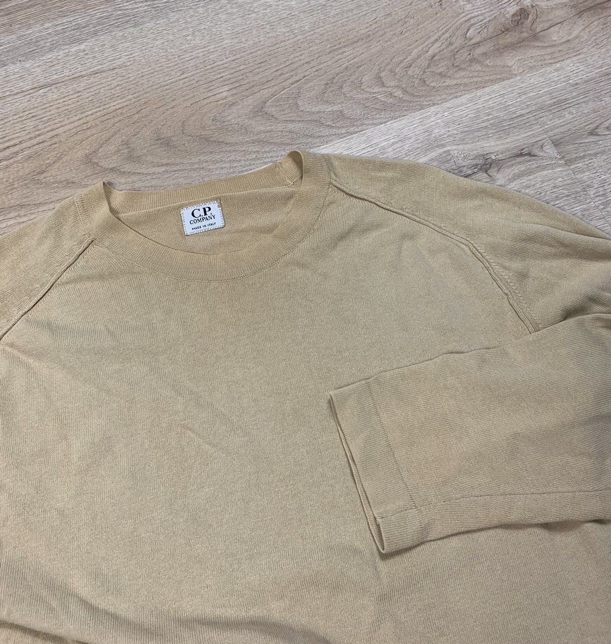 C.P. Company × Massimo Osti × Vintage CP Company Beige Sweater Crewneck Longsleeve Size US M / EU 48-50 / 2 - 2 Thumbnail