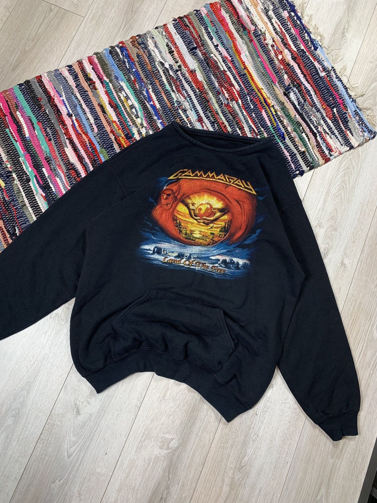 Band Tees × Vintage Vintage 90s Gamma Ray Sweatshirt Crewneck Man On a Mission Size US XL / EU 56 / 4 - 1 Thumbnail