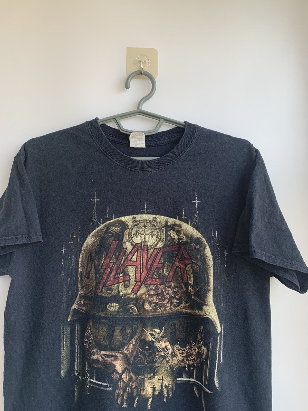 Band Tees Vintage 2000s Slayer Skull Logo Print T-shirt Size US M / EU 48-50 / 2 - 2 Thumbnail